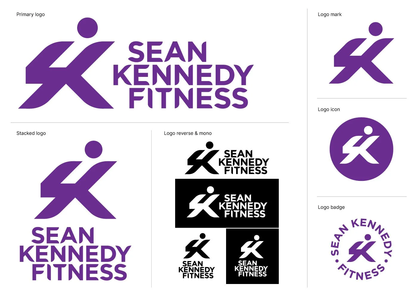 Logo design for Sean Kennedy Fitness - created by Barry O'Connor Design, Dublin