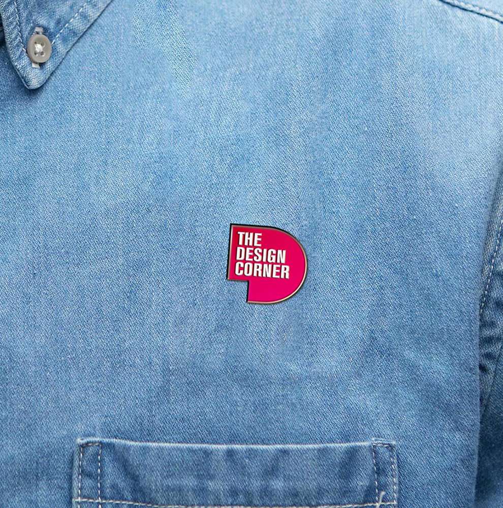 The Design Corner Enamel Pin - Stylish Accessory Supporting Artisans
