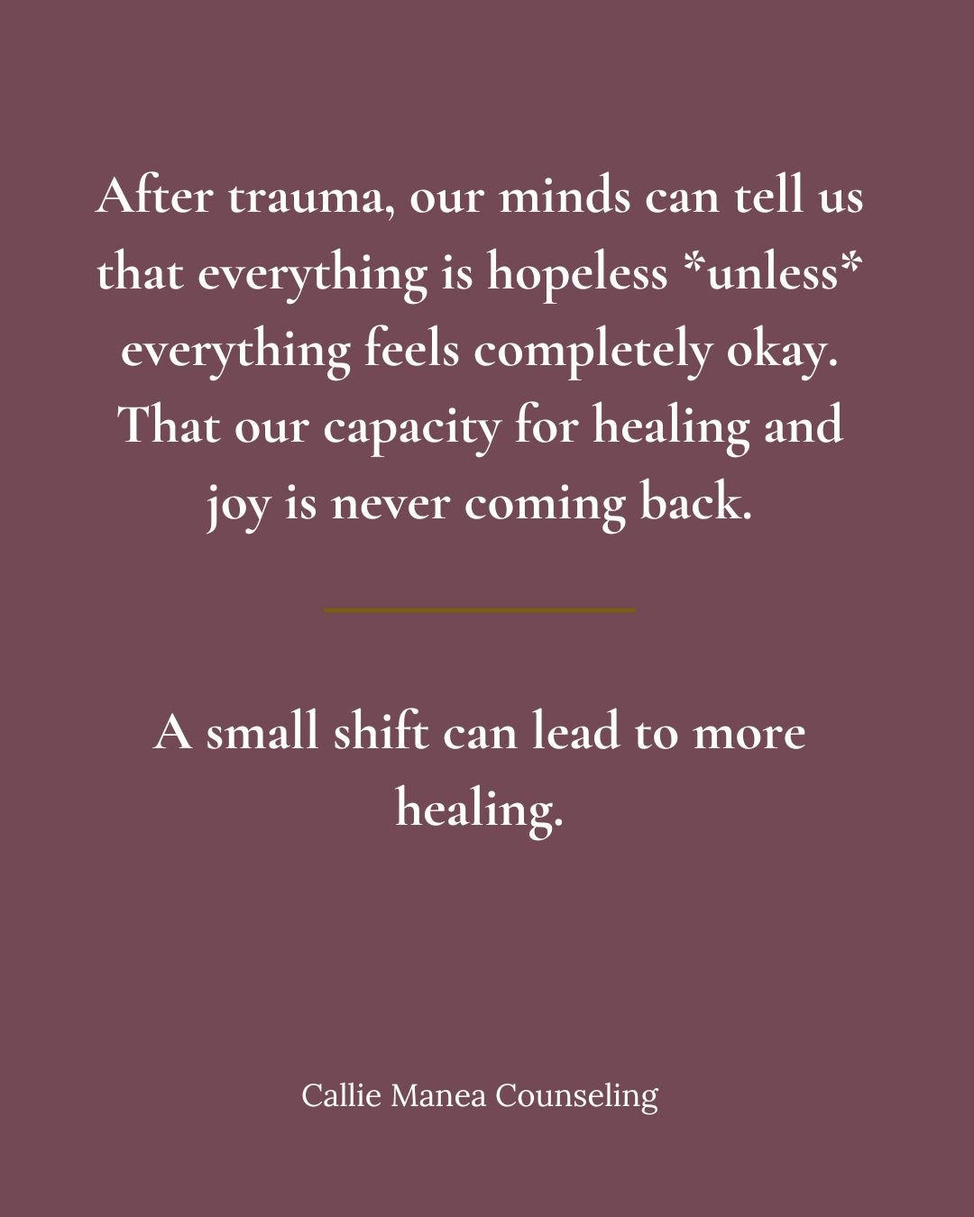 From Surviving to Thriving - post traumatic growth in action