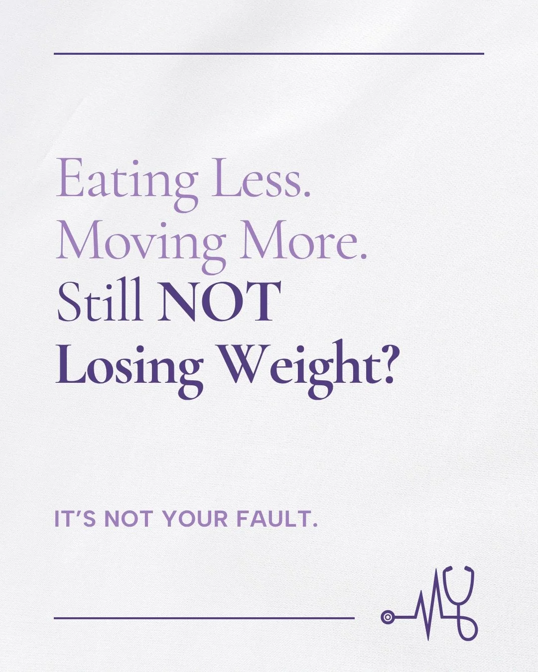 Plateaus don&rsquo;t mean you&rsquo;re failing &mdash; they mean something deeper is going on.

I see this all the time in clinic: patients cut calories, exercise more, and still feel stuck.
It&rsquo;s rarely about willpower.
It&rsquo;s usually hormo