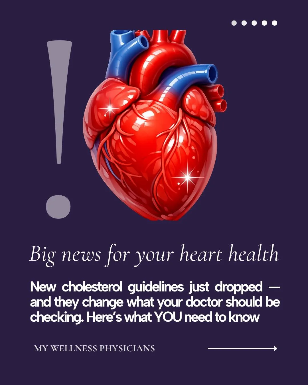 Your cholesterol numbers matter more than ever. 🫀

New cholesterol guidelines are changing how doctors look at heart risk &mdash; and a lot of people still do not know the full picture.

High &ldquo;bad&rdquo; cholesterol usually has no symptoms, wh