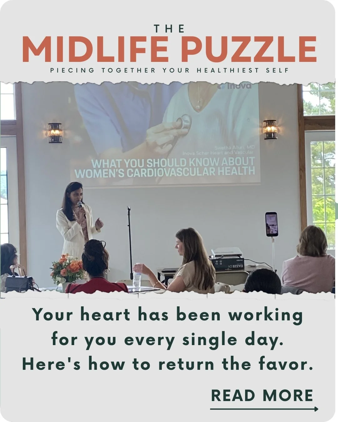 Heart disease is the #1 killer of women &mdash; yet women's cardiac symptoms are still being dismissed, misdiagnosed, or missed entirely. ❤️

Not on our watch.

At The Midlife Puzzle, Dr. Swetha Alluri &mdash; preventive cardiologist and women's heal