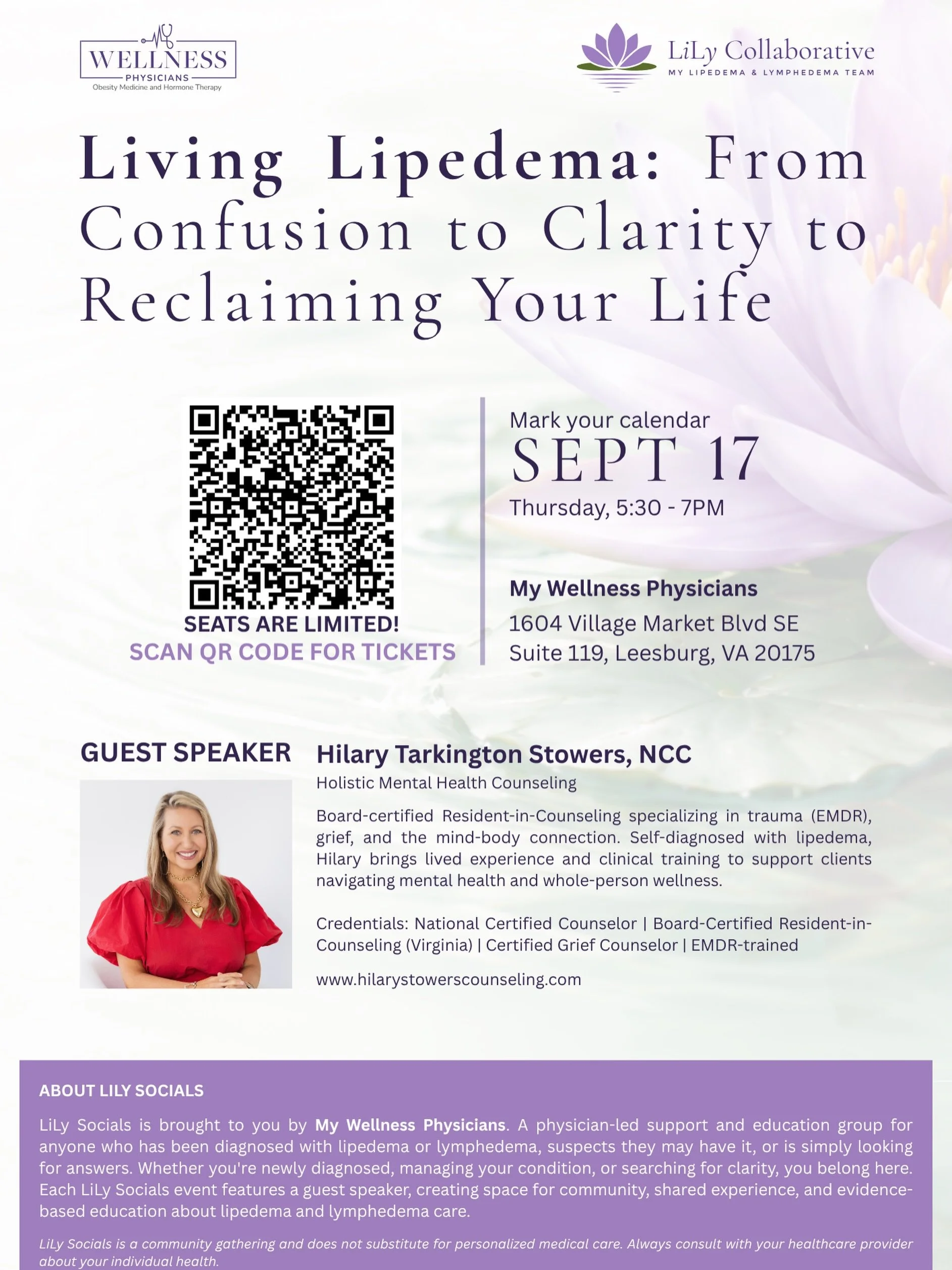 **You don&rsquo;t have to do this alone.** 💜

If you have lipedema, suspect you might have lipoma, or know someone navigating this journey, THIS IS FOR YOU. 

We&rsquo;re hosting the first-ever LiLy Socials NEXT WEEK, a free support group where you&