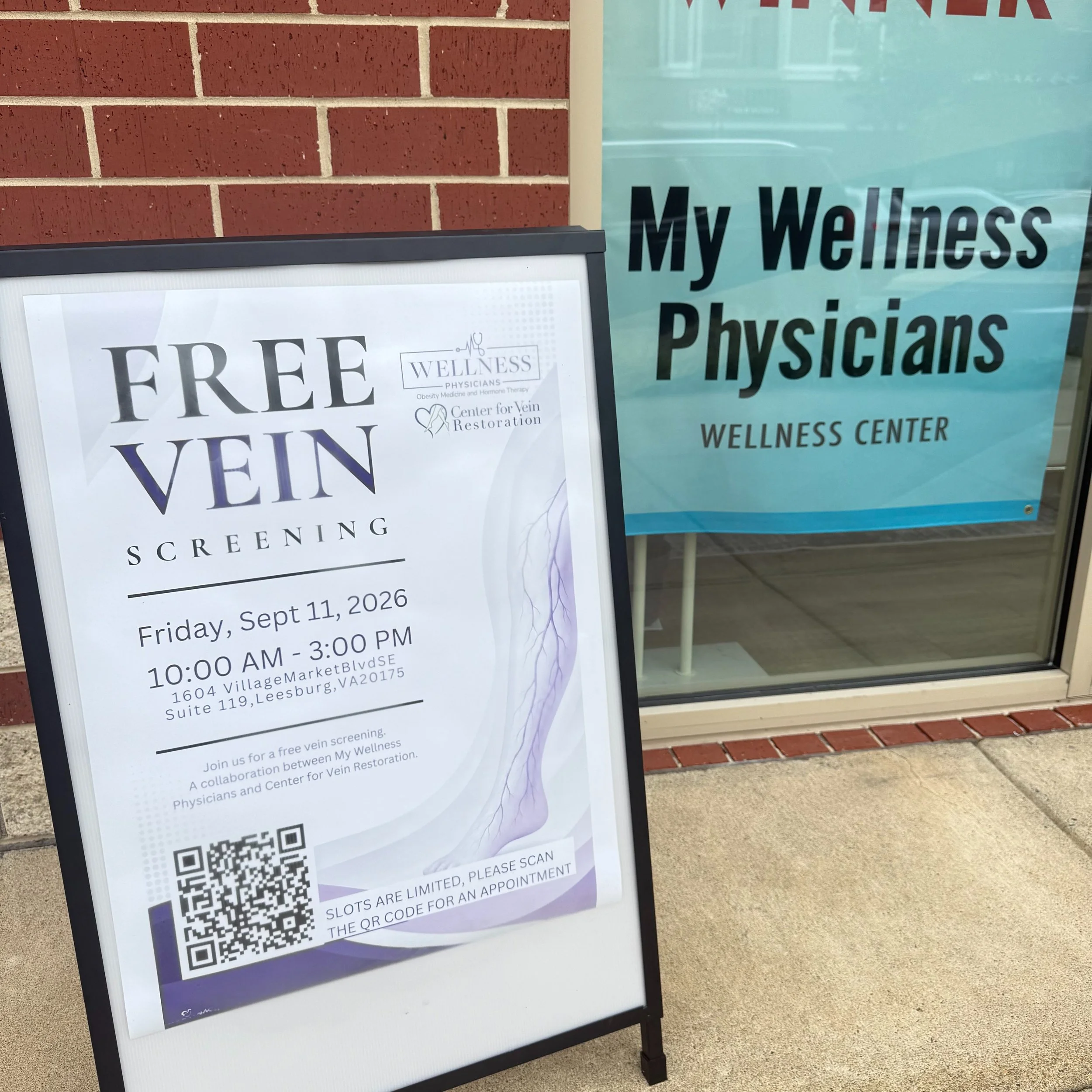 ✨ FREE VEIN SCREENING EVENT! ✨
Take the first step toward better vein health! 💜 Join us for a FREE Vein Screening happening tomorrow!

🗓️ Date: Friday, September 11, 2026
⏰ Time: 10:00 AM &ndash; 3:00 PM
📍 Location: 1604 Village Market Blvd SE, Su