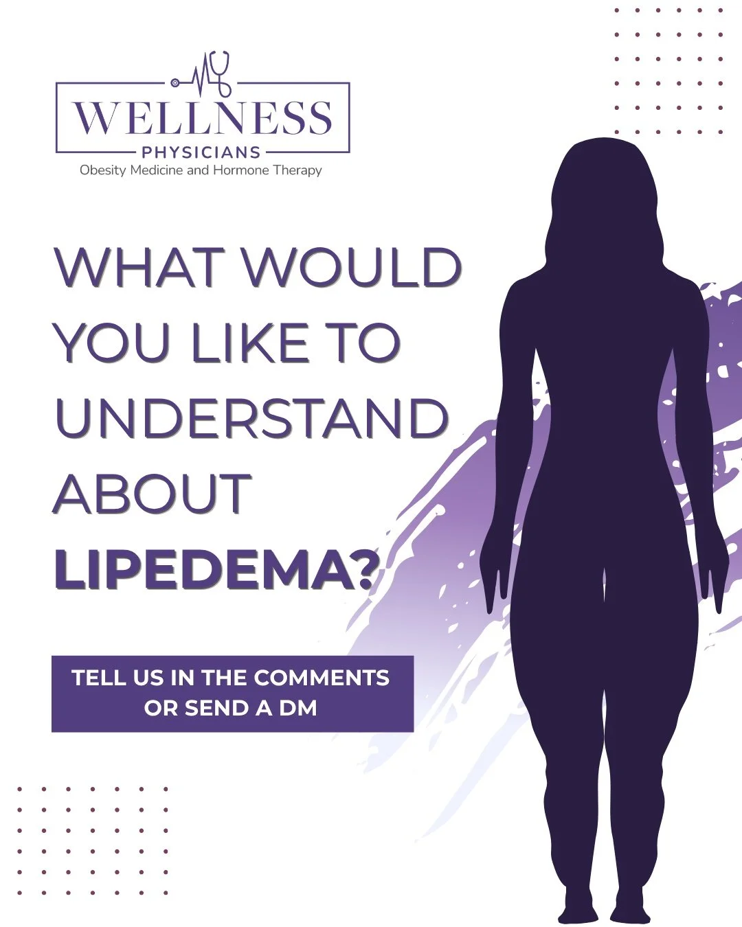 Let&rsquo;s talk about lipedema. 💜

What would you like to know? How it&rsquo;s diagnosed? What symptoms to look out for? What care options may be available?

Drop a **general question** in the comments or send us a DM. We will answer selected quest