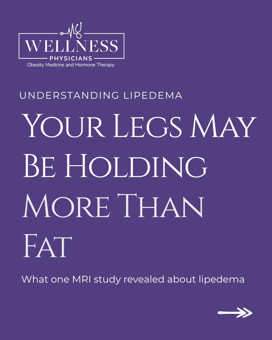 Ever been told your legs are "just weight"? 🤍

Many women with lipedema describe legs that feel heavy, achy, and swollen in a way that ordinary weight gain doesn't explain. Research is starting to show why.

In a study from Vanderbilt Univ