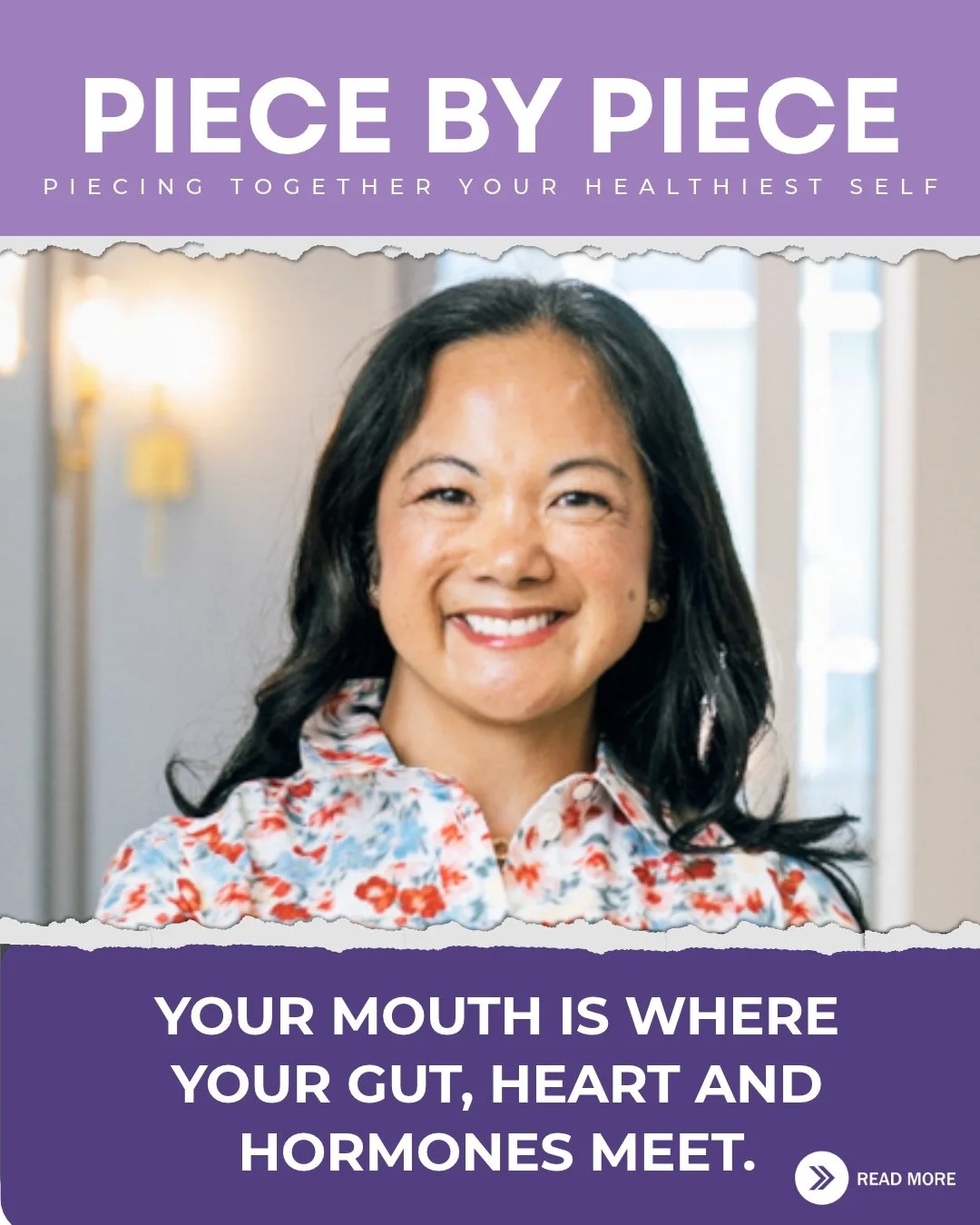 Your mouth is where your gut, heart and hormones meet. 🧩

During perimenopause and menopause, your mouth changes too:

🦷 Hormones: As estrogen drops, saliva decreases. Dry mouth makes your mouth more reactive to bacteria, and cavities can increase.
