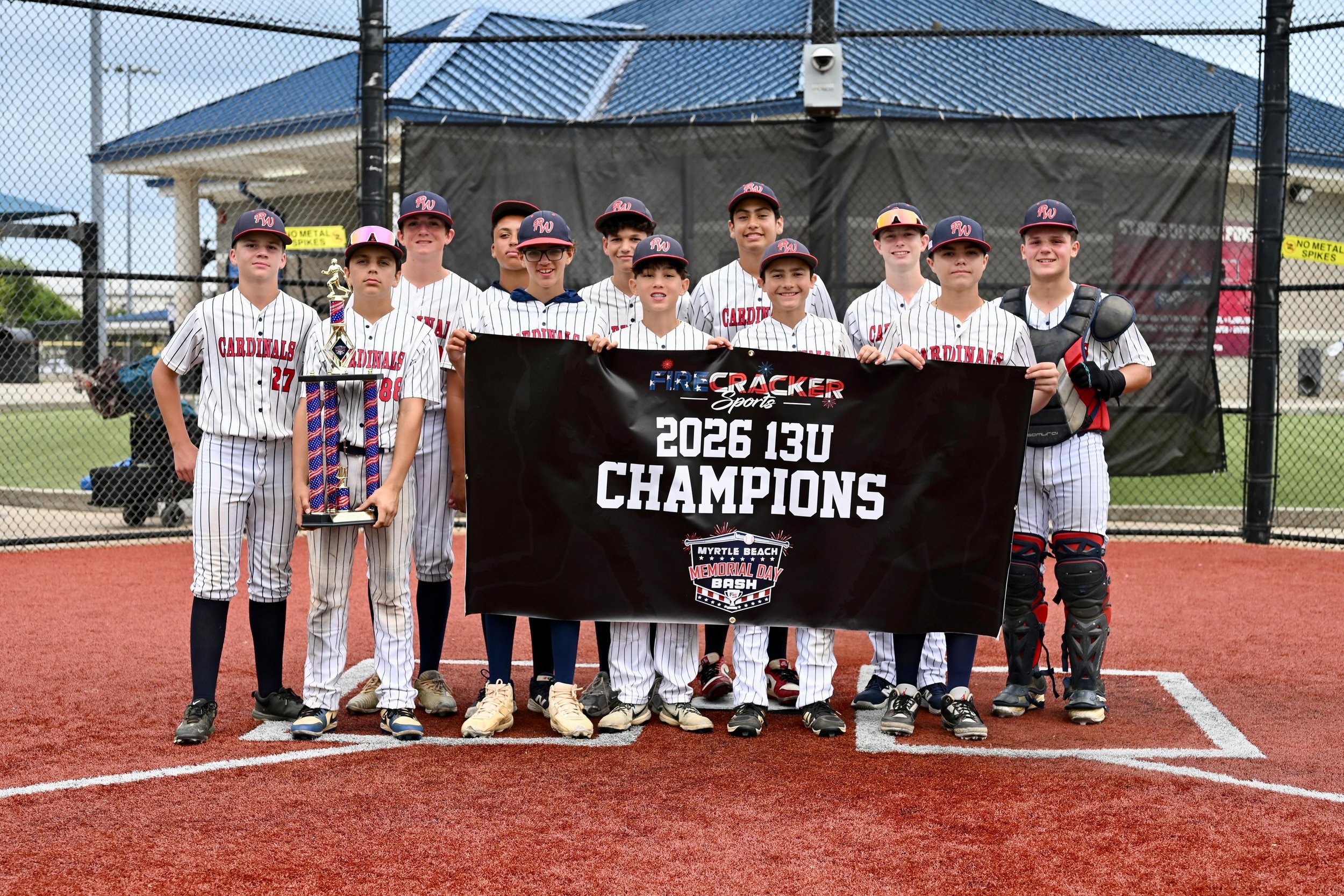🏆 13U CHAMPIONS 🏆

Congratulations to our @pwcardinals13useverino squad on winning the Firecracker Sports Memorial Day Bash this weekend in Myrtle Beach!

The boys put together an outstanding all-around team performance throughout the tournament - 