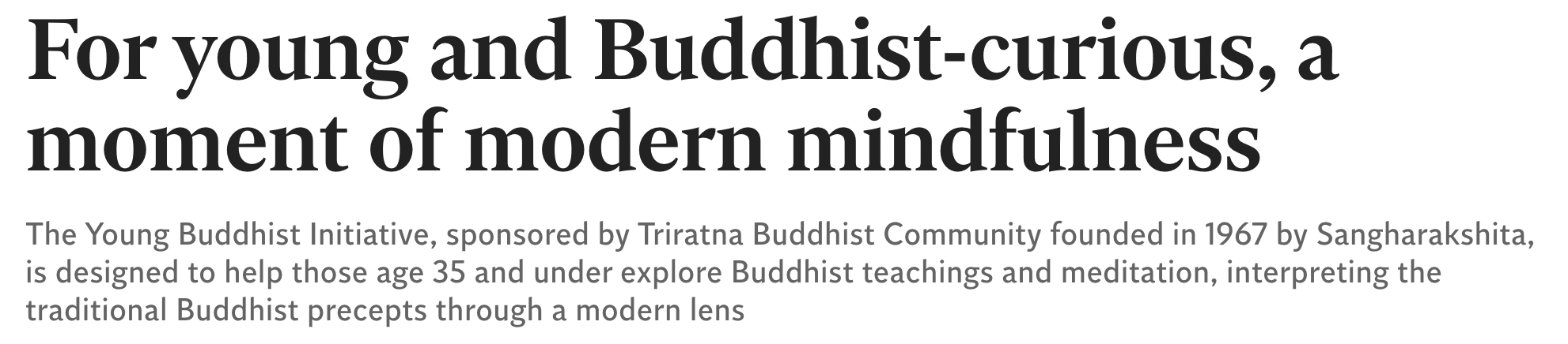 Triratna Young Buddhists in the News!