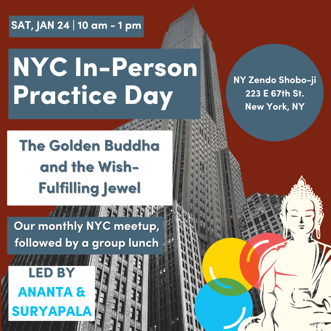 NYC In-Person Practice Day: The Golden Buddha and the Wish-Fulfilling Jewel