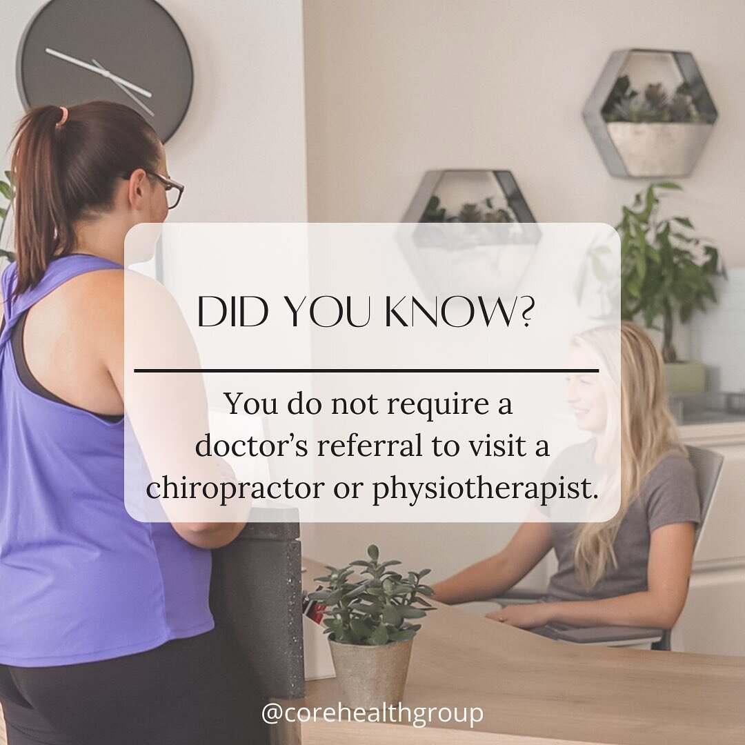 You may not have known that you don&rsquo;t require a doctor&rsquo;s referral to receive chiropractic or physiotherapy treatment 🤲

Given the limited access to family doctors across the province of New Brunswick, chiropractors and physiotherapists c