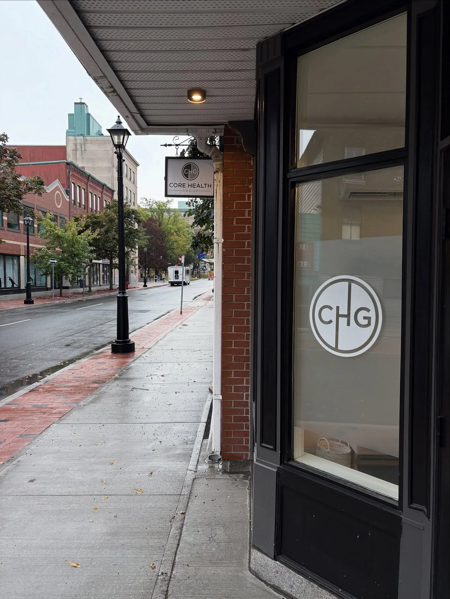 Rainy morning uptown. You know what that means, it&rsquo;s time for your health and wellness day at CHG! 💆

Also, road construction had FINALLY concluded in our area. Woohoo! 🙌

.
.
.

#saintjohn #saintjohnnb #uptownsj #uptownsaintjohn #uptowncores