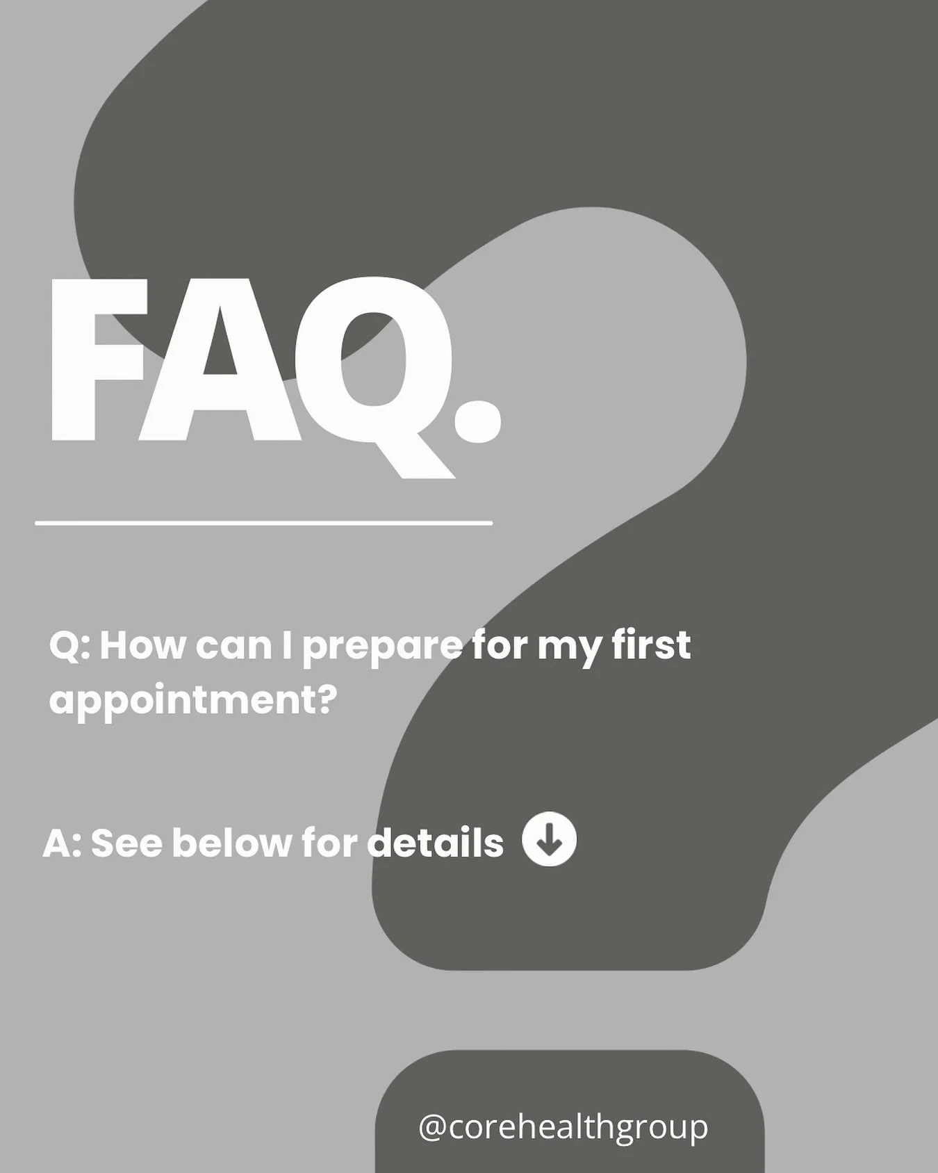 Booked your first appointment and wondering how you can prepare❓

After booking, you will receive an email to confirm your account and to complete your online intake form. This is key so the practitioner you are seeing can review your information ahe