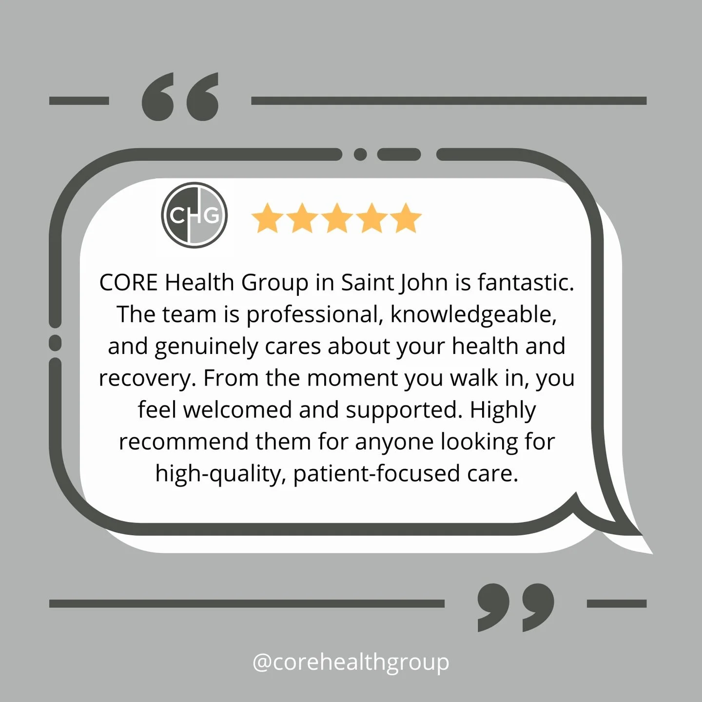 We 🫶 reading and hearing about your CHG experiences ☺️

Thanks to those who have left us reviews and shared feedback with us✨

Visit the link in bio to leave your Google review! 📲

#uptownsj #chiro #physio #massage #wellness