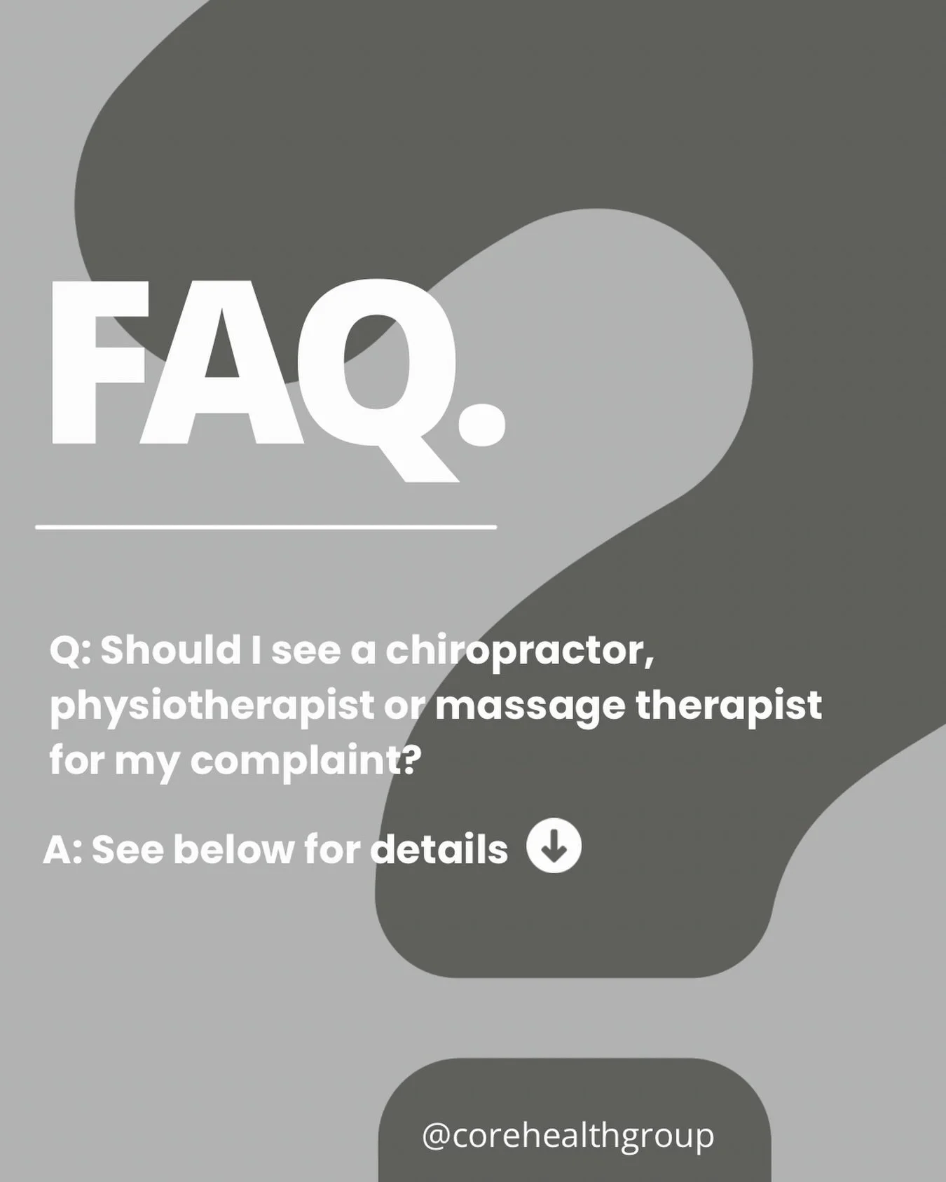 Have you been dealing with an ache or pain, but you&rsquo;re not sure who you should see for treatment? 🤔

You&rsquo;re not alone! 

Chiropractors, physiotherapists, and massage therapists all and treat neck pain, back pain, and extremity pain, so i