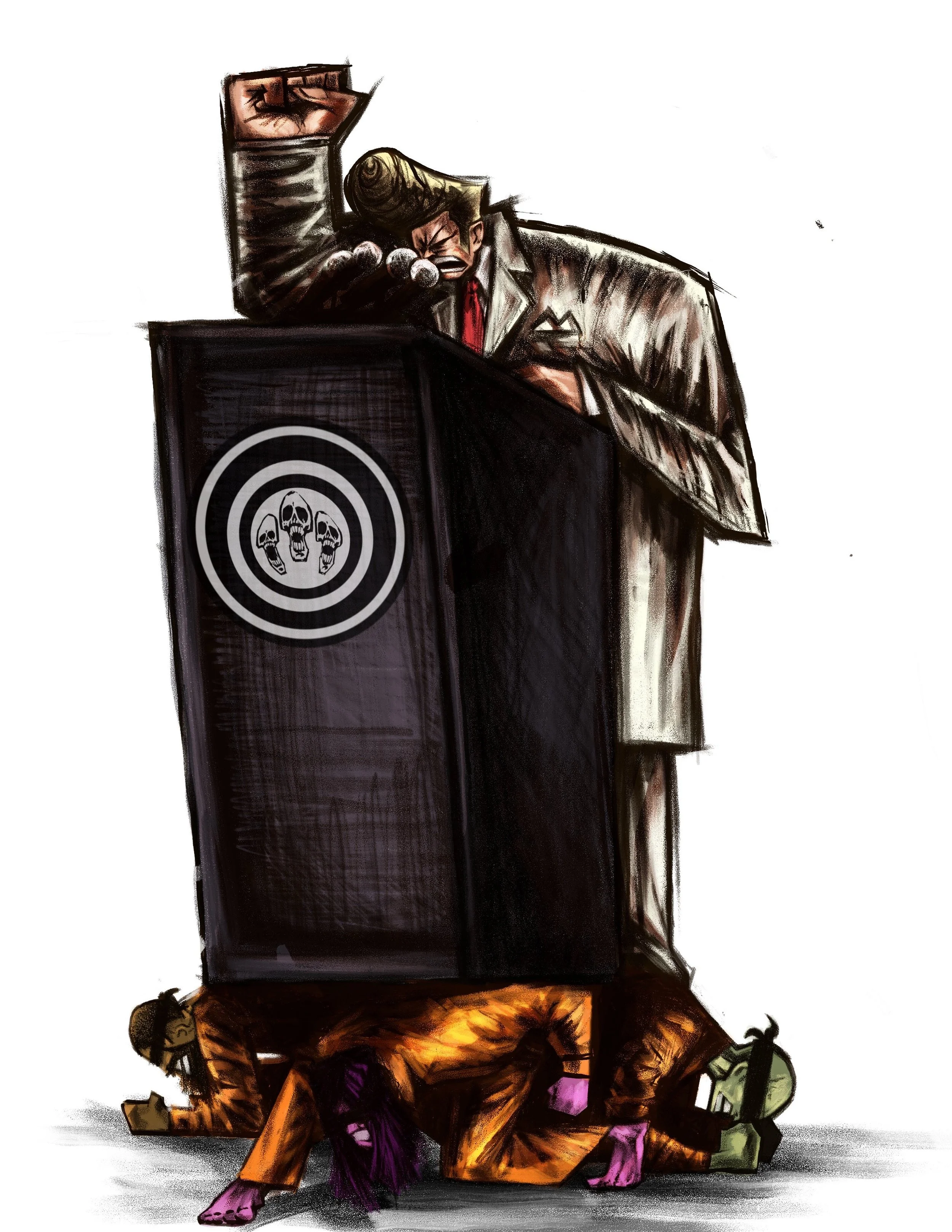 Seven Deadly Sins (Greed) conceptual illustration