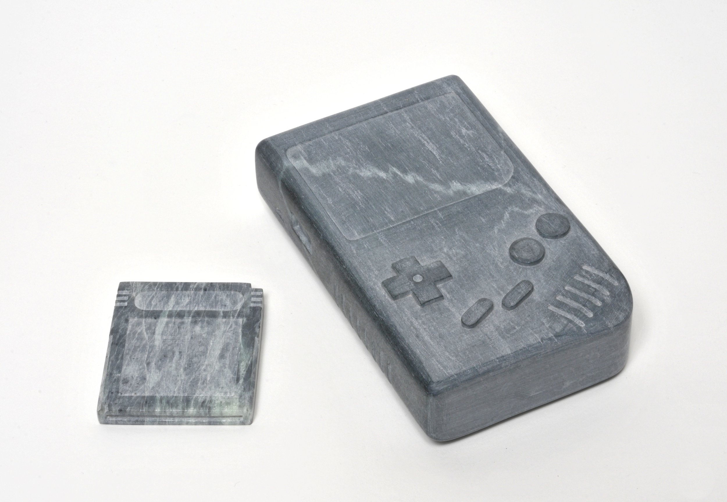 Nintendo Gameboy #2, 2023, hand-carved soapstone, 1:1 scale