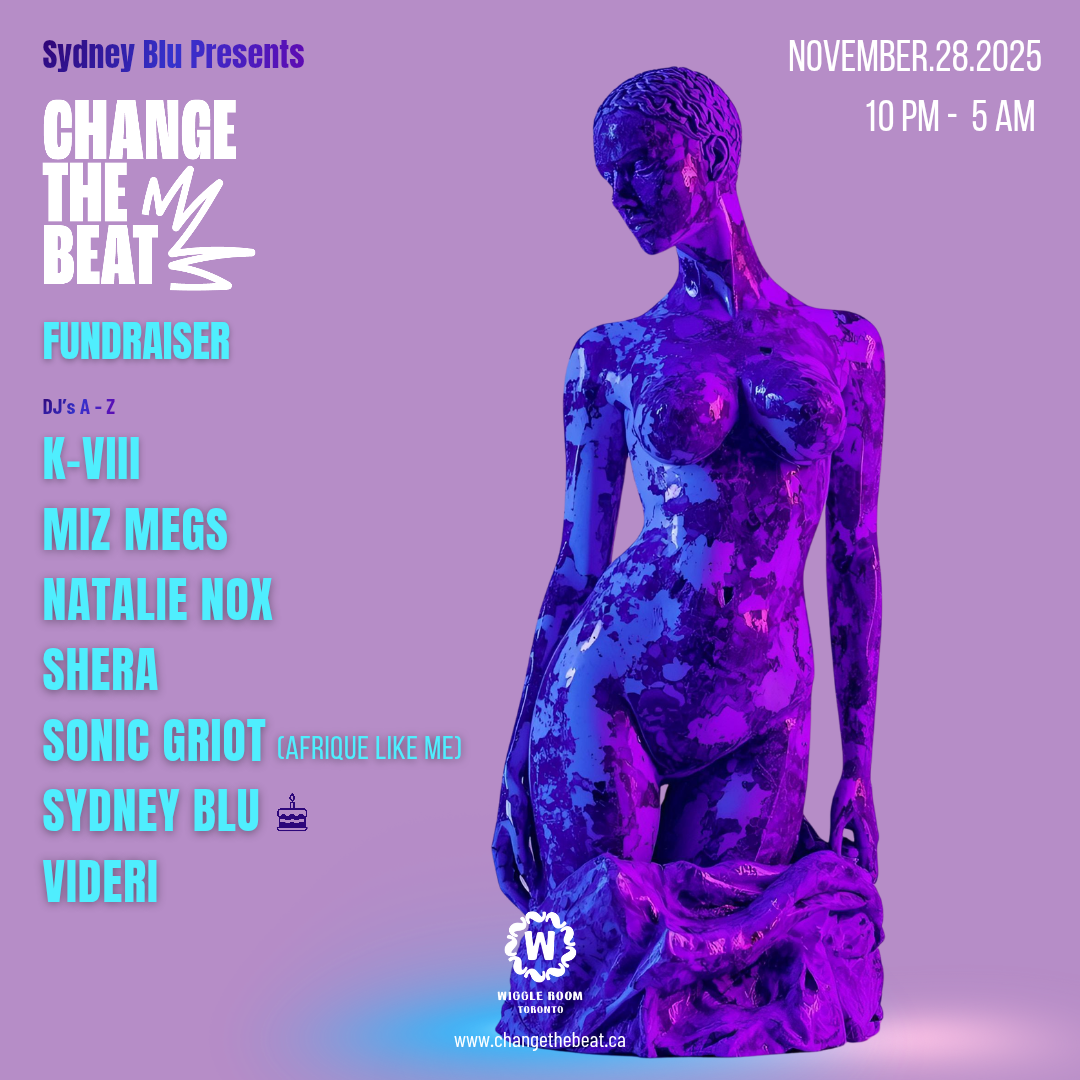 CTB Fundraiser &amp; Sydney Blu’s Birthday | Wiggle Room | Toronto | Nov 28, 2025 | K-VIII, Miz Megs, Natalie Nox, Shera, Sonic Griot, Sydney Blu &amp; Videri