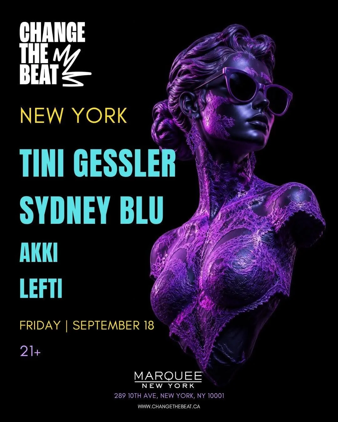 CTB x Marquee NYC Present Tini Gessler, Sydney Blu, AKKI & Lefti