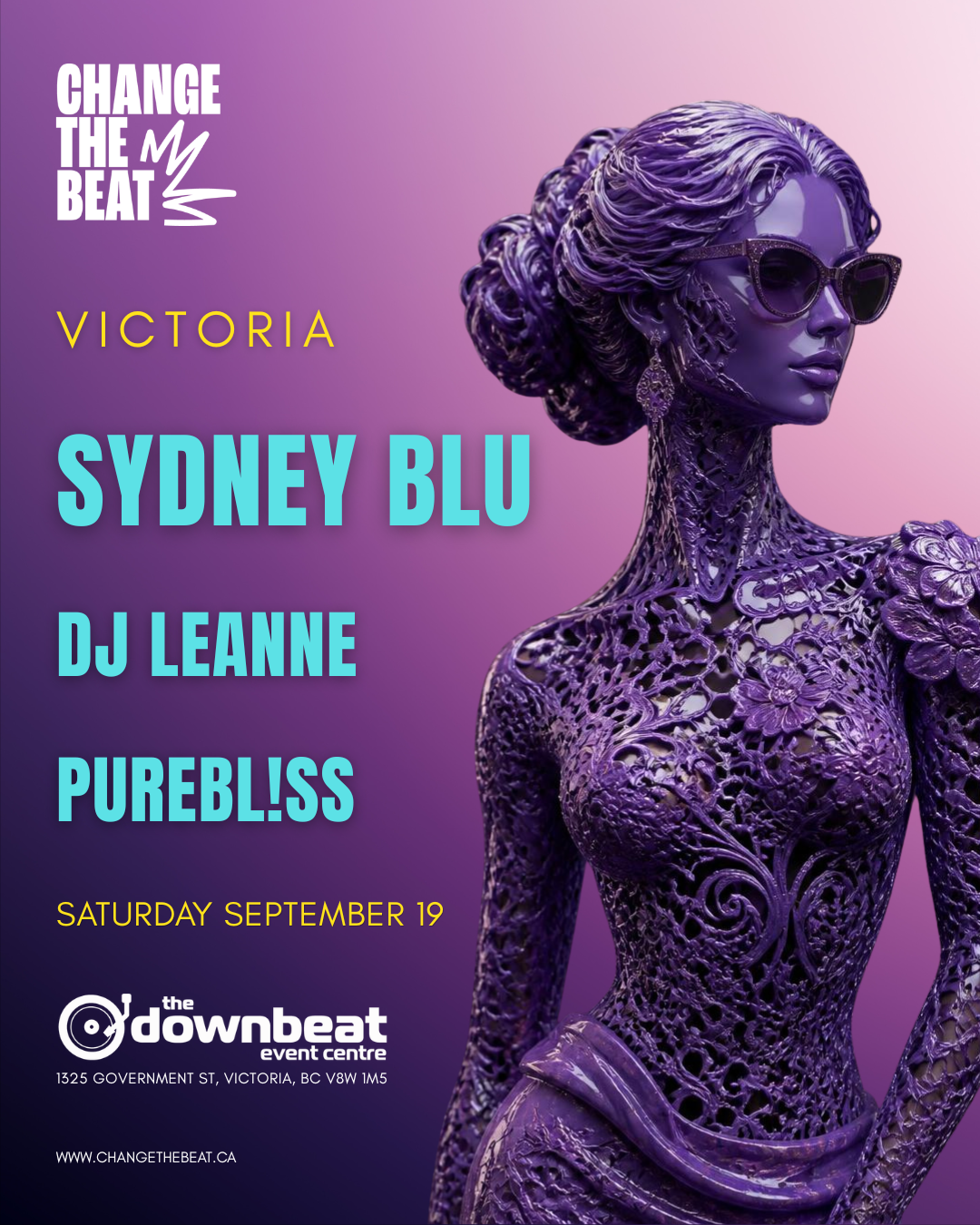 CTB x The Downbeat | Sydney Blu, DJ Leanne + Purebl!ss | Victoria, BC