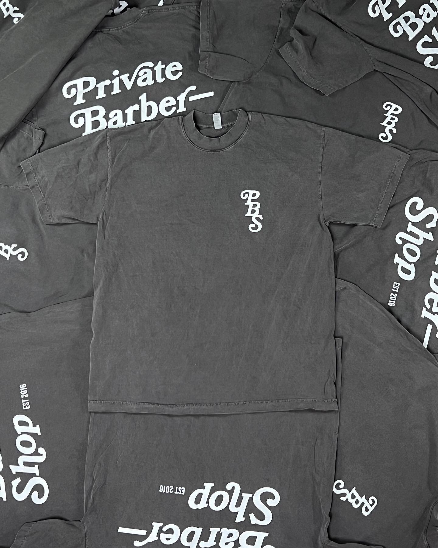 New Private Barbershop tees available online and in-store. 

6.5 ounce heavy cotton, shrink free and garment dyed.