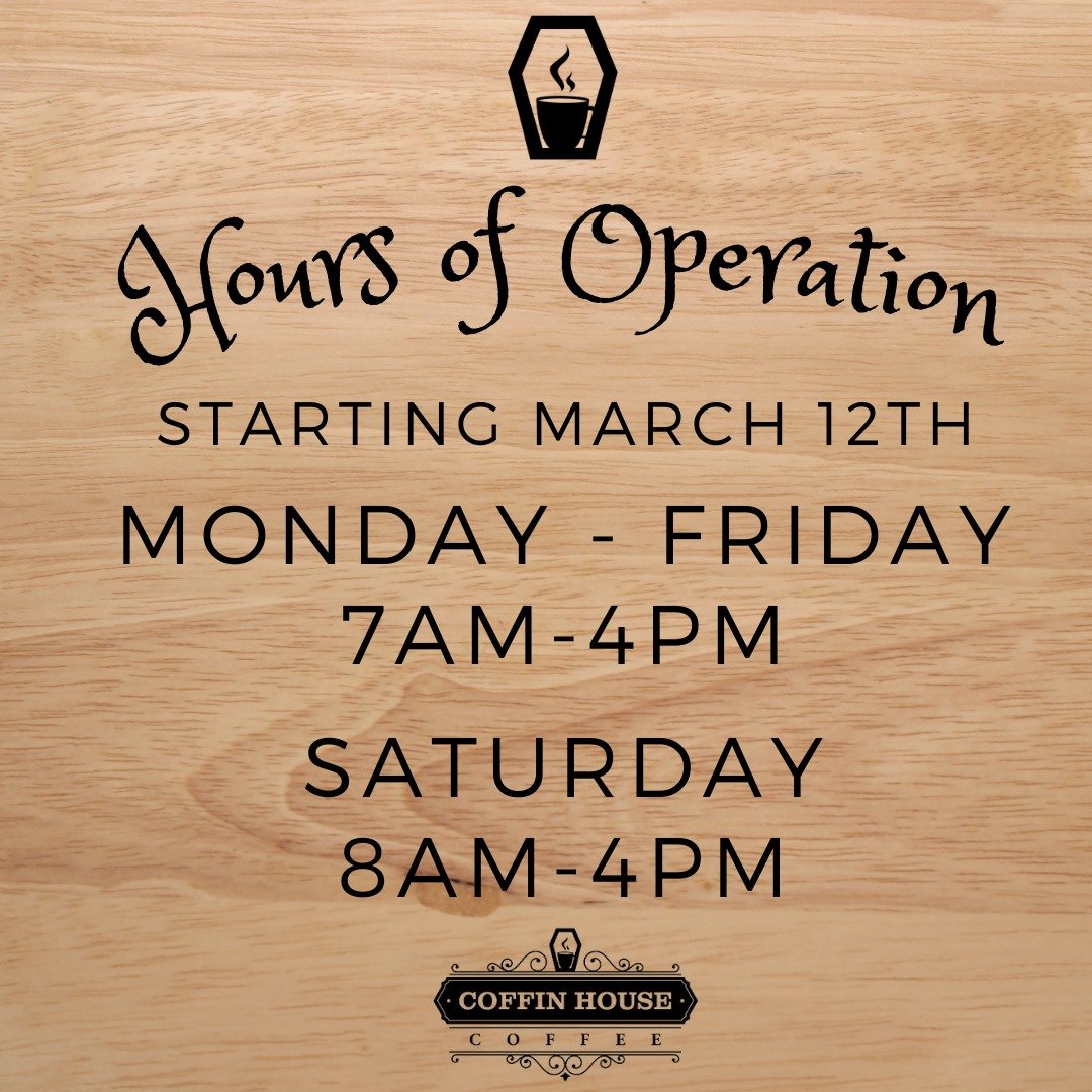 📢Starting March 12th our business hours will be as follows: Monday - Friday: 7AM-4PM &amp; Saturday 8AM-4PM.

We're deeply sorry for any inconvenience this may cause! 

Today, March 11th - we will be closing at 5:30PM. Thank you for understanding❤