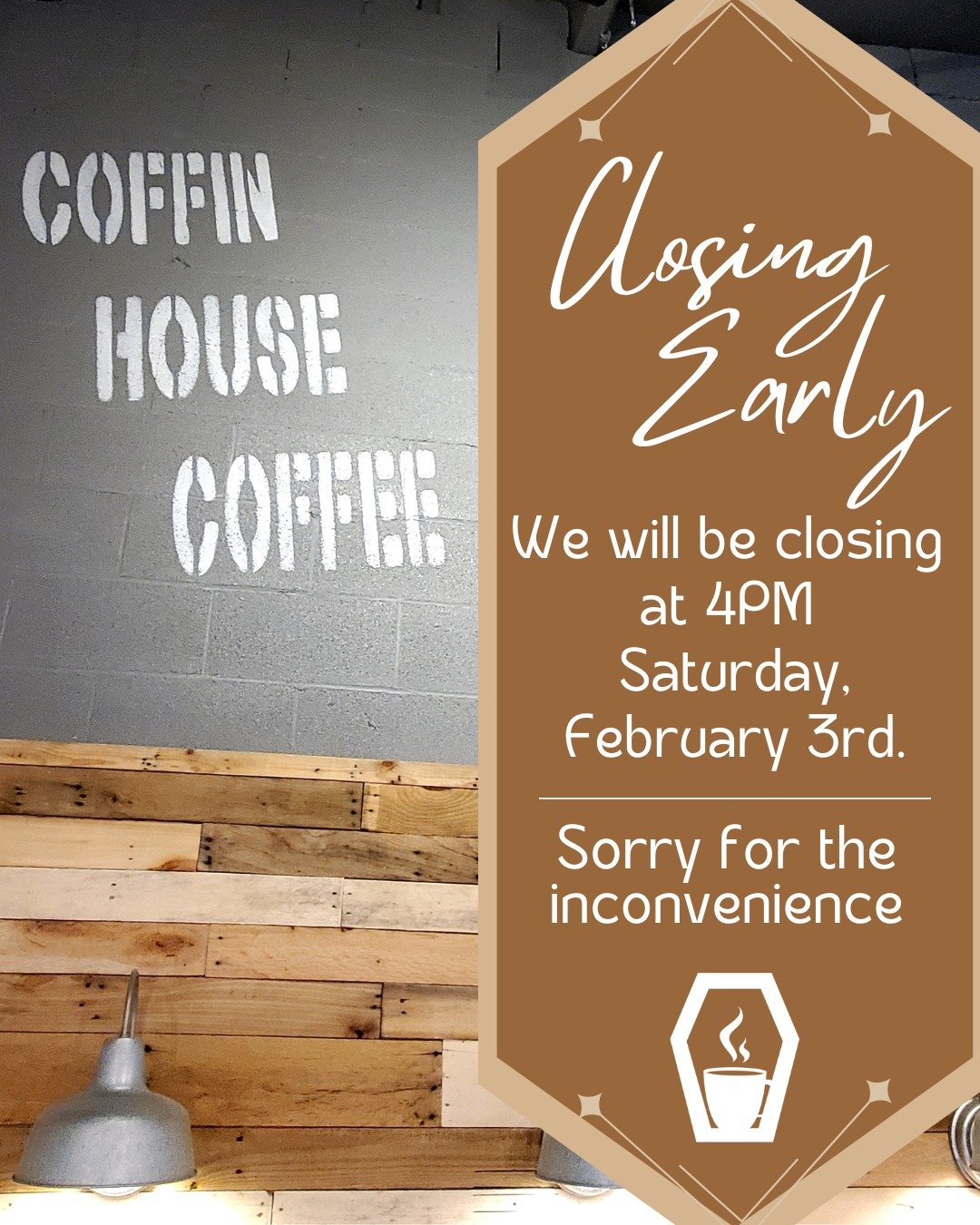 Happy Friday! We'll be closing early tomorrow Saturday, February 3rd at 4PM. Sorry for the inconvenience and thank you for understanding.
☕
On the bright side - we've got a whole new line of drinks for February and they're worth falling in LOVE for! 