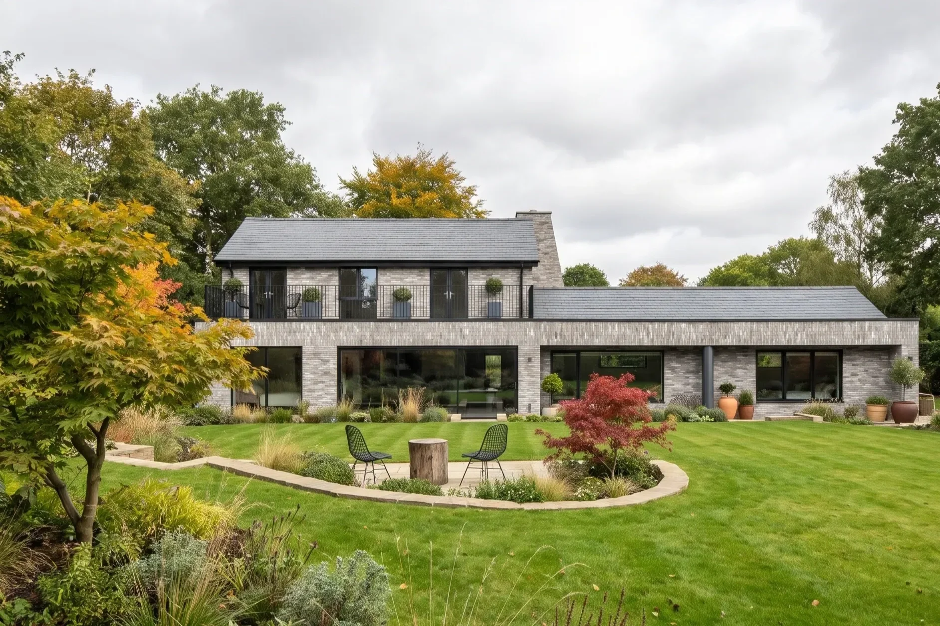 Reconfigured living spaces open onto the garden and its established planting