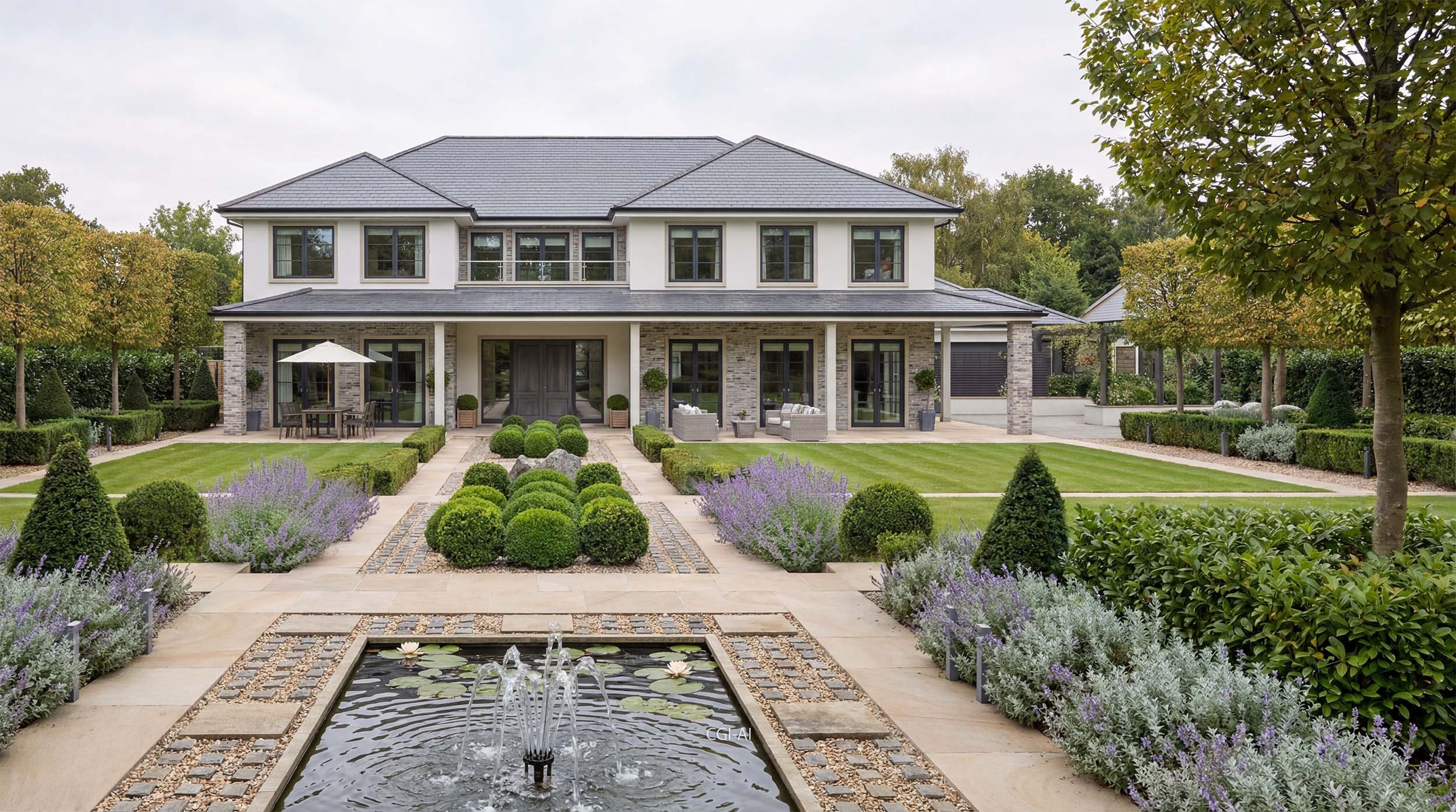 New Hampton Garden View: Ravenshead, near Newstead Abbey, Nottinghamshire.