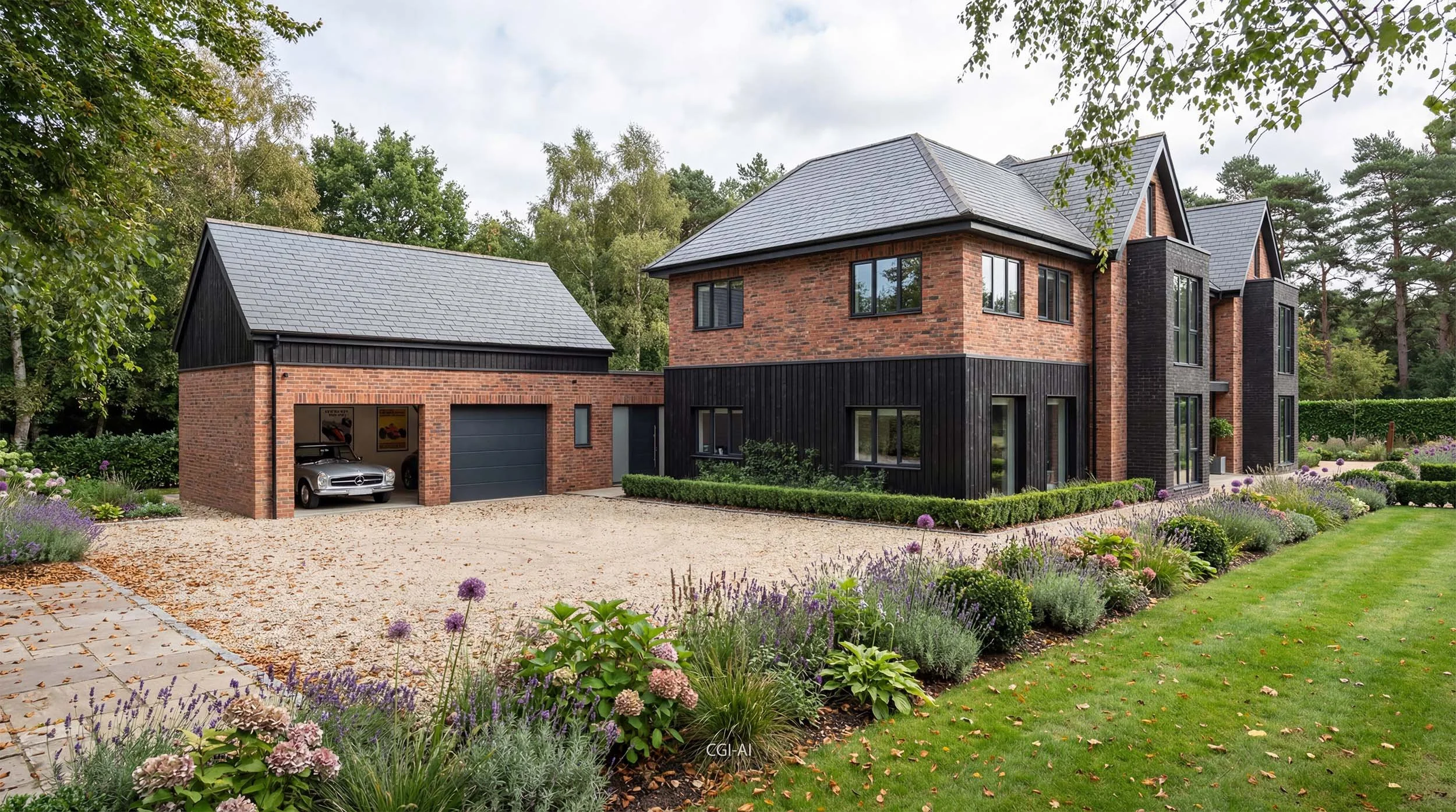 The Pines, Alwoodley, Leeds, House Extension Garage