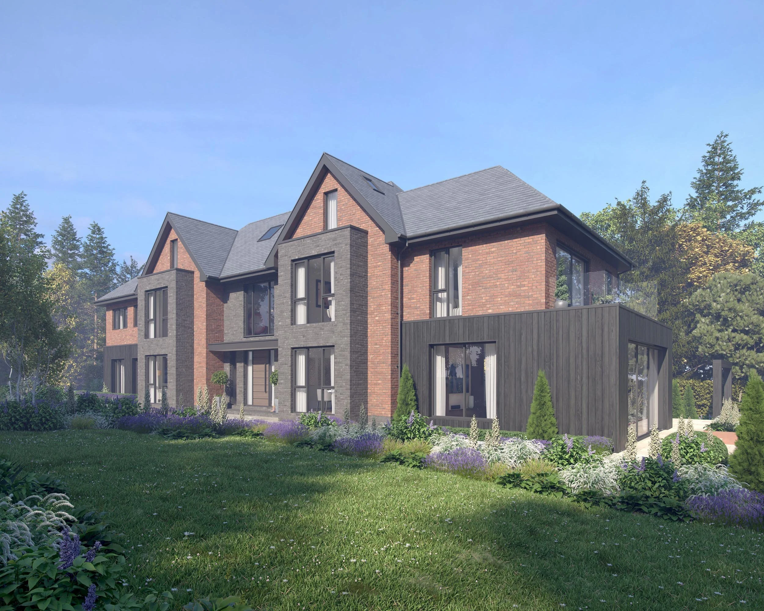 Alwoodley Architect Designed Major House Main Elevation View