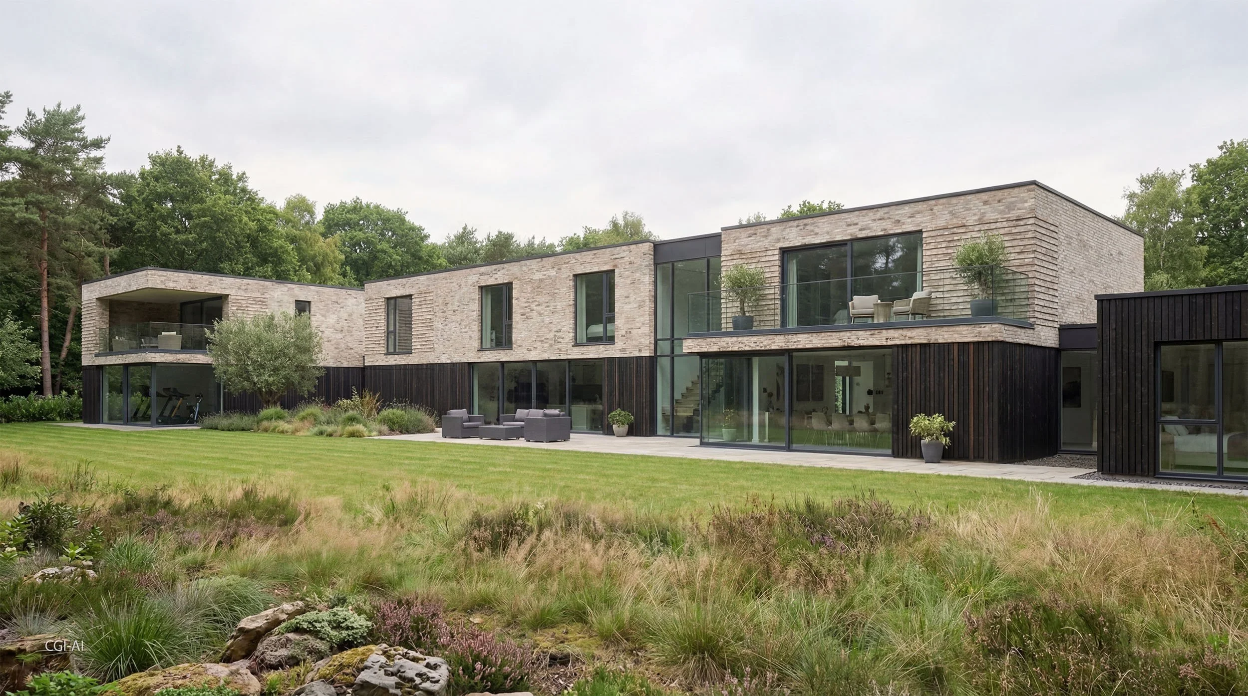 New Build House Yorkshire: Villa Garden View Right