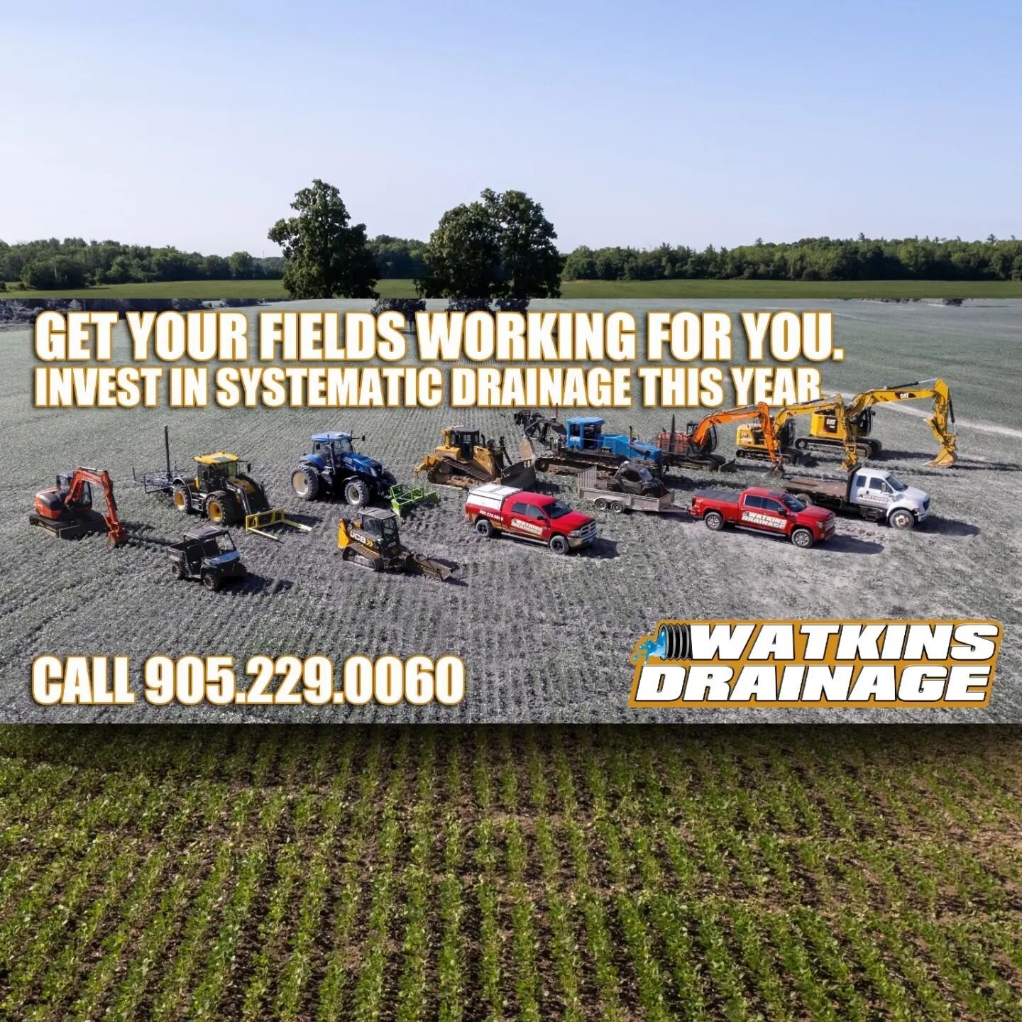 Get your fields working for you. Invest in systematic drainage this year. The results are more than worth it! 

905.229.0060

Or message us here!
.
#backyard #residential #residentialrealestate #realestate #farming #farmer #homegrown #rural #farmersm