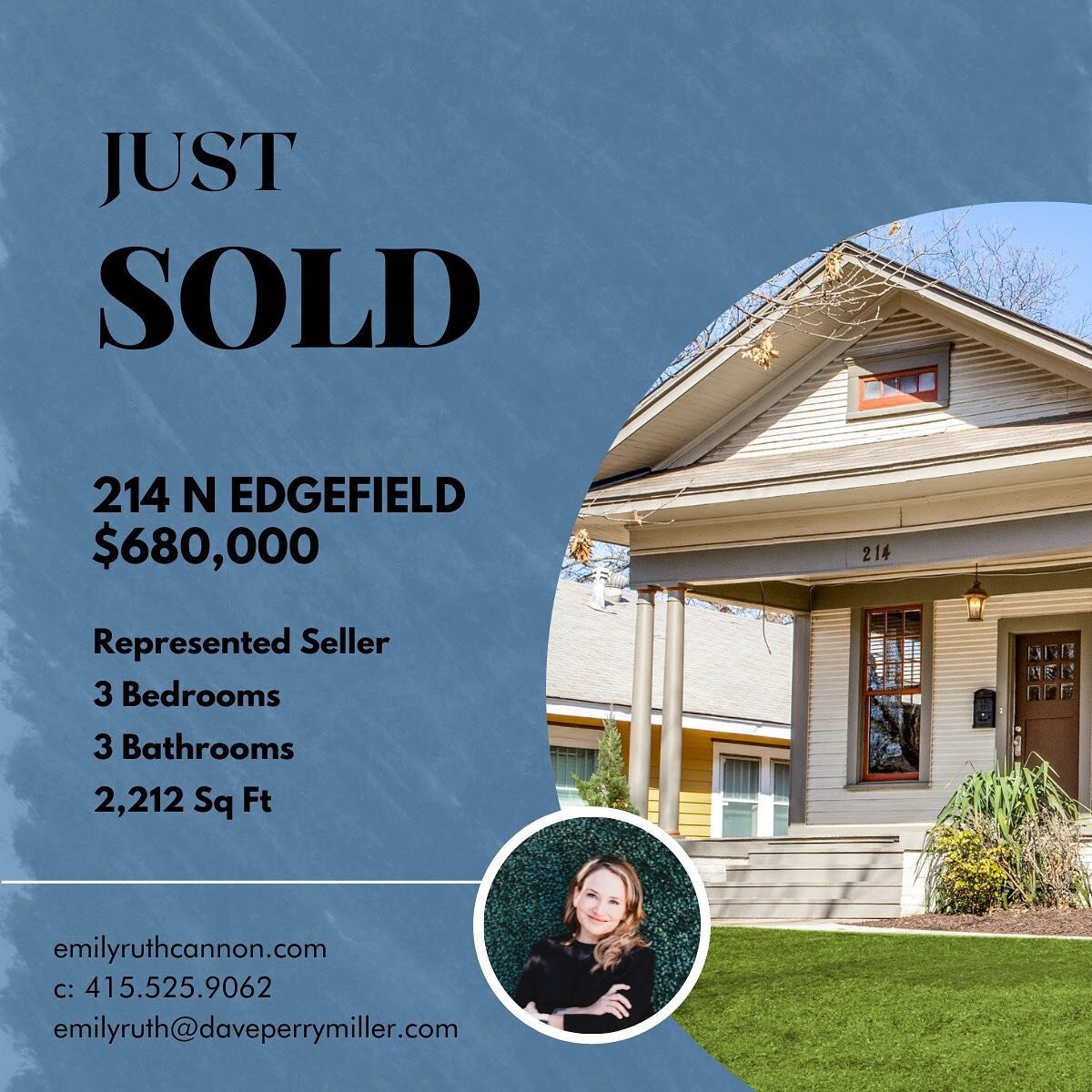 CLOSED: 214 N Edgefield. Listed for $650,000 and closed for $680,000. Congratulations my repeat clients/sellers. 

Huge thanks to Olga Salinas and Susan Melnick who brought the two newest Winnetka Heights neighbors and local lender @powderwanderlust.