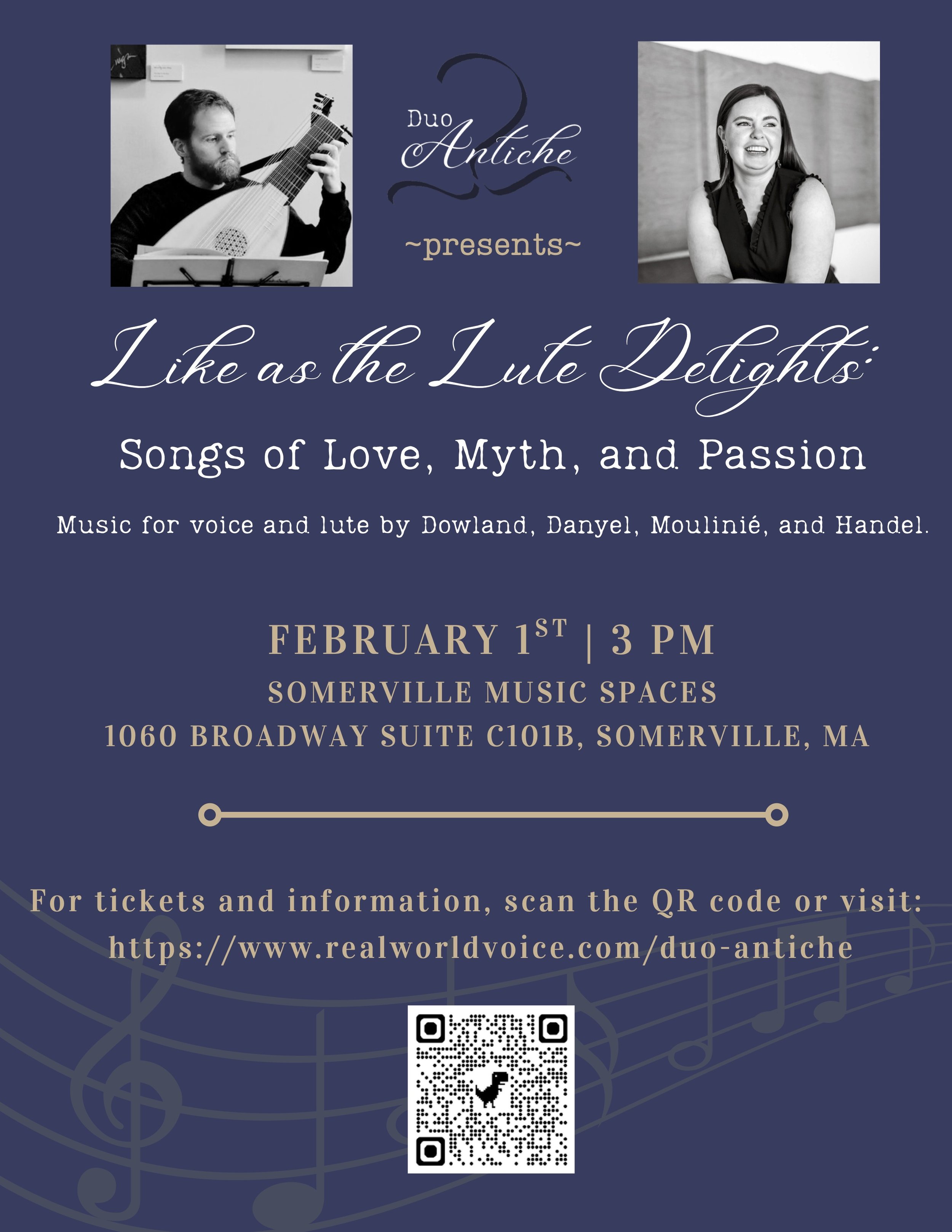 Duo Antiche presents Like as the Lute Delights: Songs of Love, Myth, and Passion