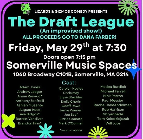 Lizards & Gizmos Comedy Dana Farber Fundraiser