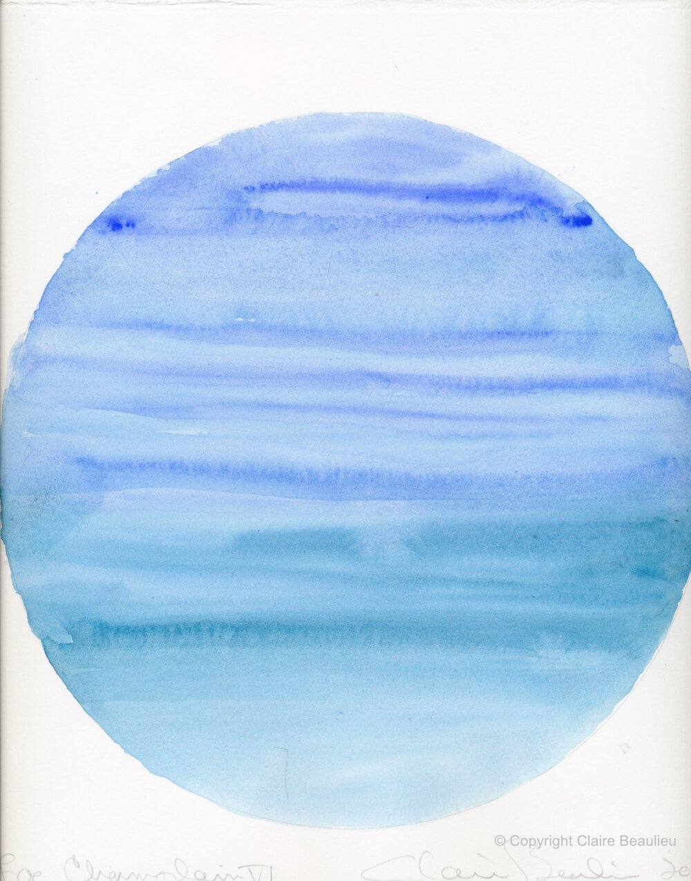  
 Lac Champlain VI 
 Watercolour, 28 X 25 cm | 2019
 