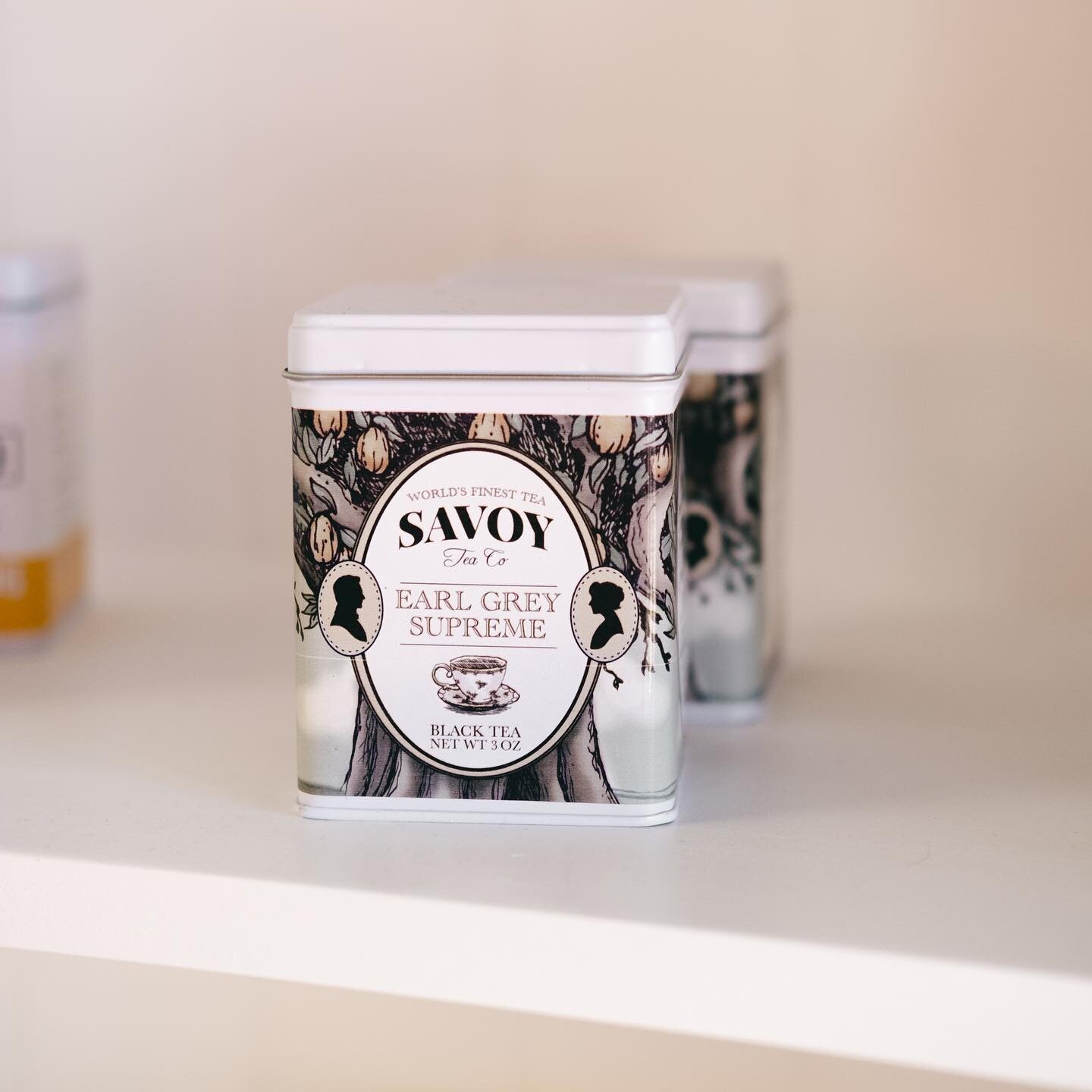 Ever wish you could have a cup of our tea at home? Grab one of our Savoy Tea Tins the next time you come in so you can start and finish your day with a warm cup 💜