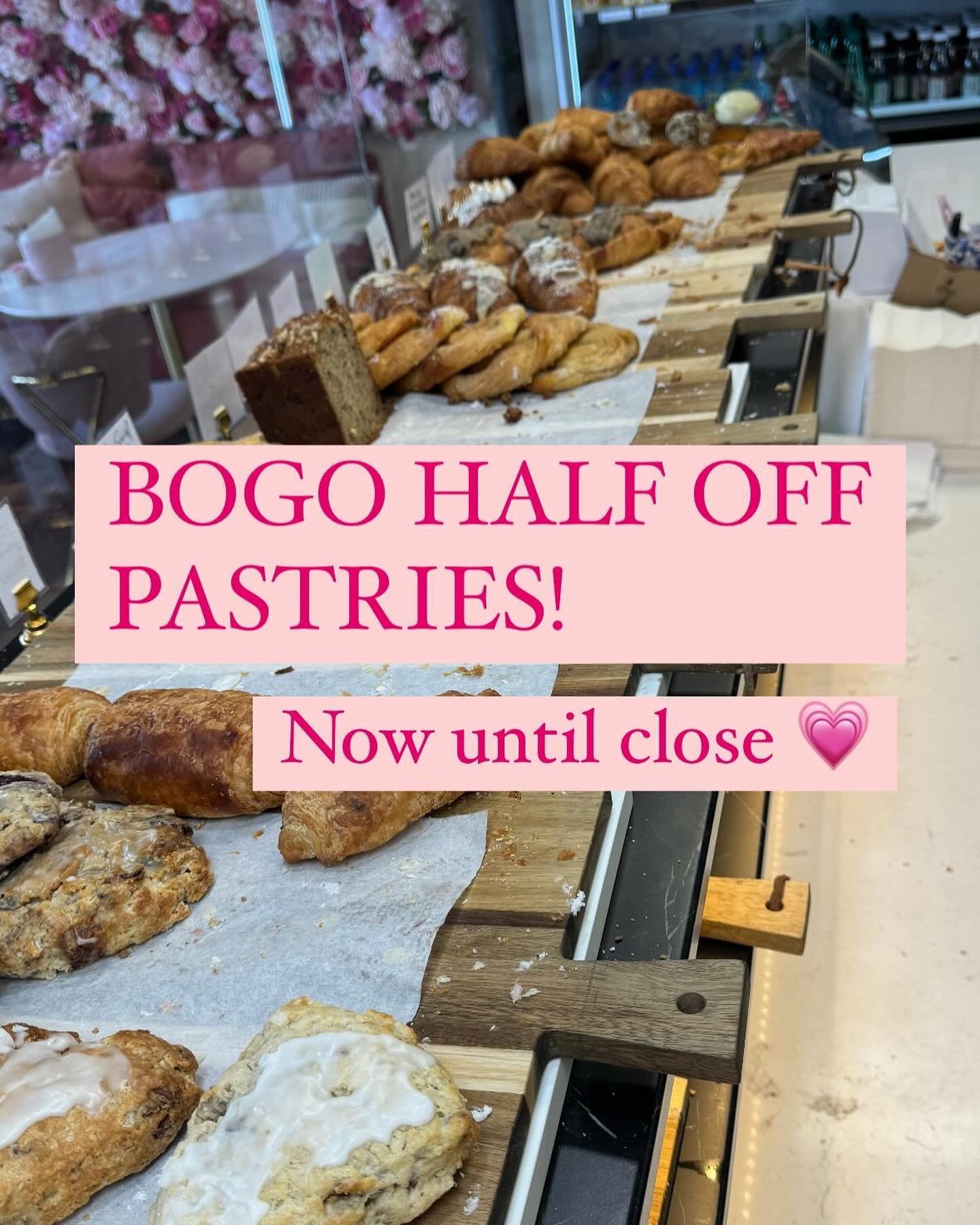 This is not a drill! We over prepped for the farmers market today so come stock up on some pastries! Deal is for croissants, danishes, scones, turnovers and breads 🫶