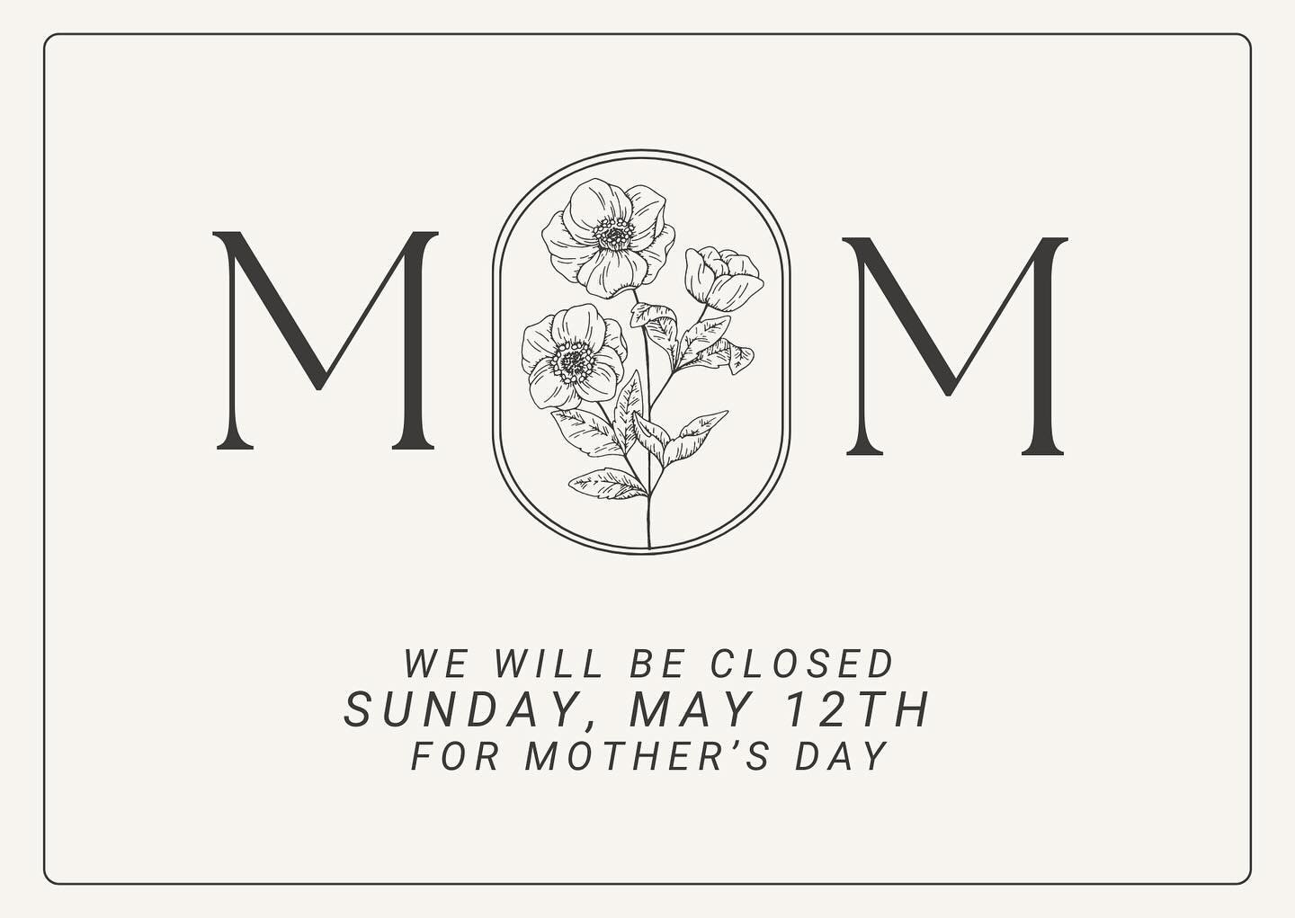 Whew, what a beautiful Saturday! The farmer&rsquo;s market was nice and packed and we loved seeing you all at the bakery bright and early this morning!

Just a reminder that we will be closed tomorrow for Mother&rsquo;s Day so be sure to pop in today