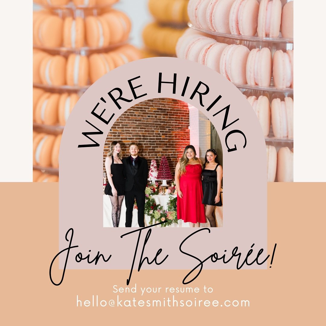 We&rsquo;re Hiring! 😍

We are getting ready to start farmers market and wedding season and are looking to add a couple more members to our team! If you have a passion for pastry, catering, weddings, farmers markets, coffee and/or desserts, apply!

T