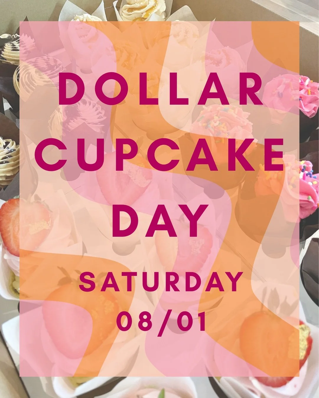 Birthday week can only mean one thing..

$1 CUPCAKE DAY IS COMING BACK this Saturday, August 1st!

To say thank you for all the love and support you've shown my little bakery over the years, we're bringing back one of my favorite annual traditions. S