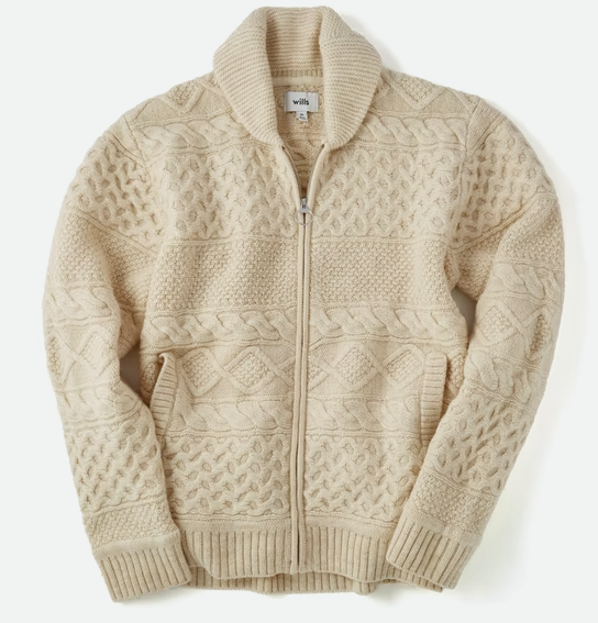 Patagonia Wool Aran Cable Zip Cardi