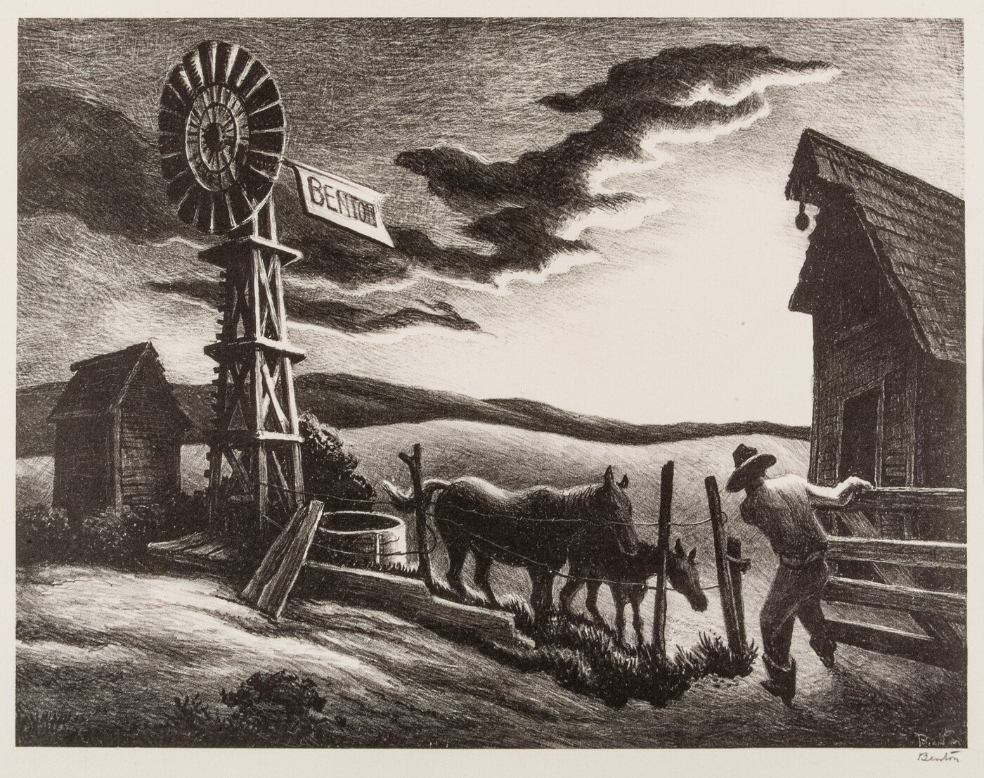 Nebraska Evening (1941) by Thomas Hart Benton, at the Amon Carter Museum of American Art