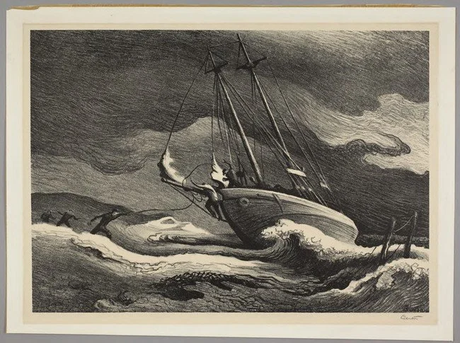 After the Blow (1946) by Thomas Hart Benton, at the Princeton University Art Museum