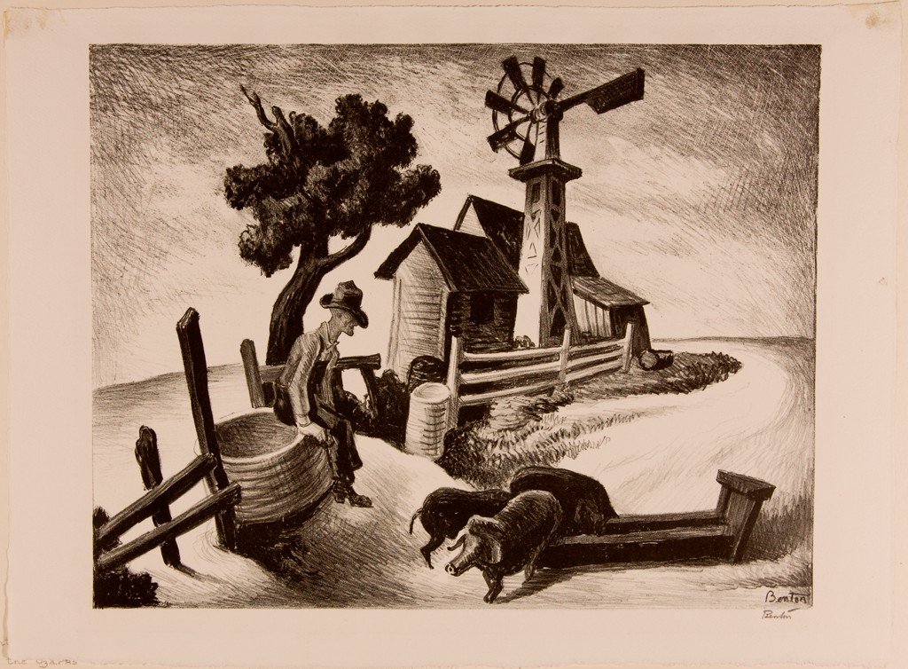 Homestead (1938) by Thomas Hart Benton (Lithograph)