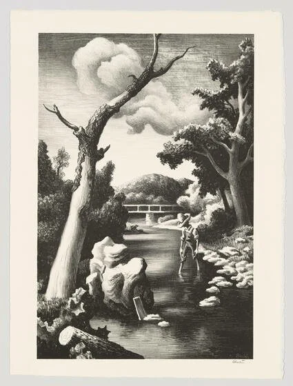 Shallow Creek (1939) by Thomas Hart Benton (Lithograph)