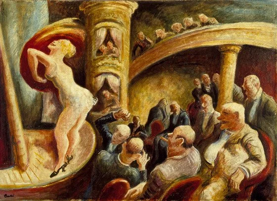 Burlesque (circa 1930) by Thomas Hart Benton (Painting)