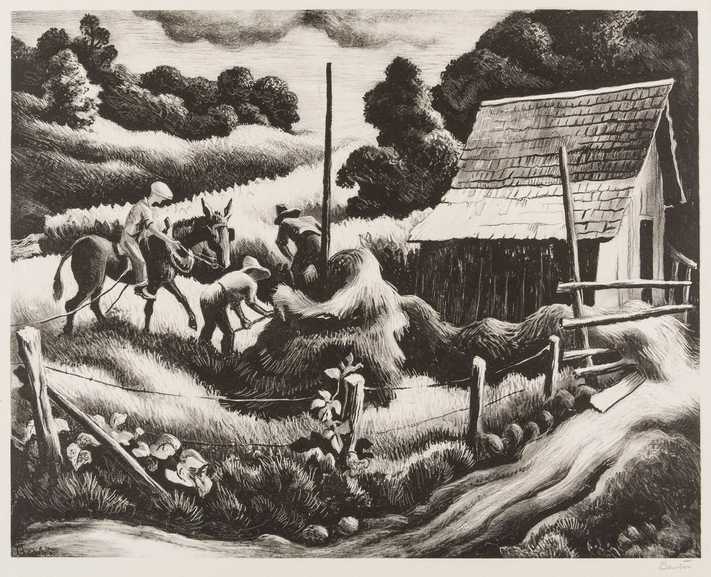 Haystack (1938) by Thomas Hart Benton, at the Amon Carter Museum of American Art