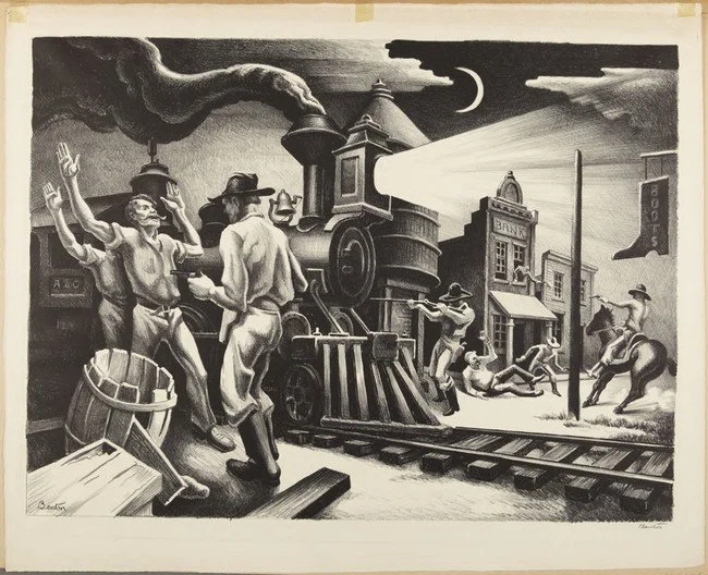 Jesse James (1936) by Thomas Hart Benton, at the Princeton University Art Museum